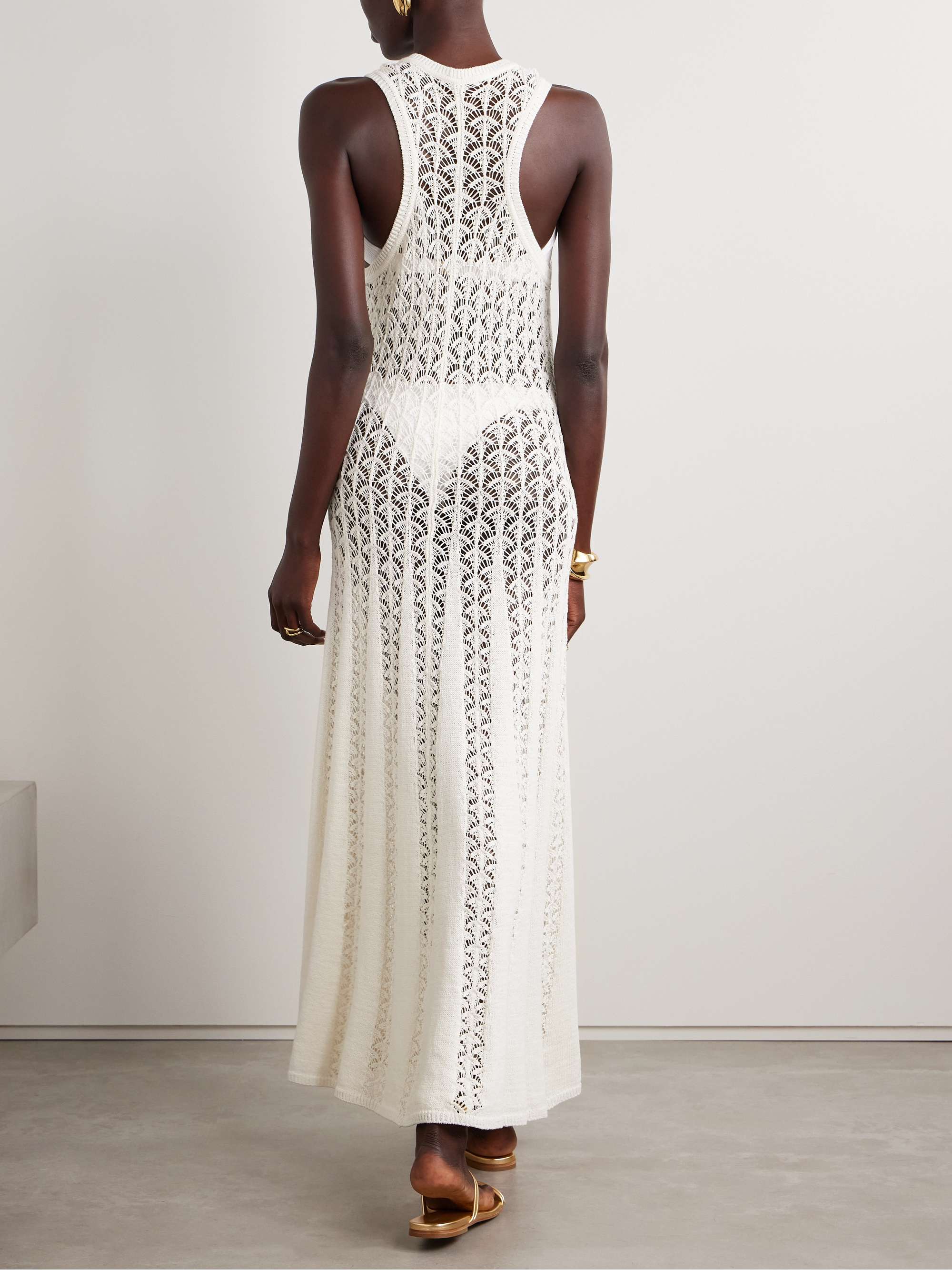 Wylie open-knit cotton maxi dress view