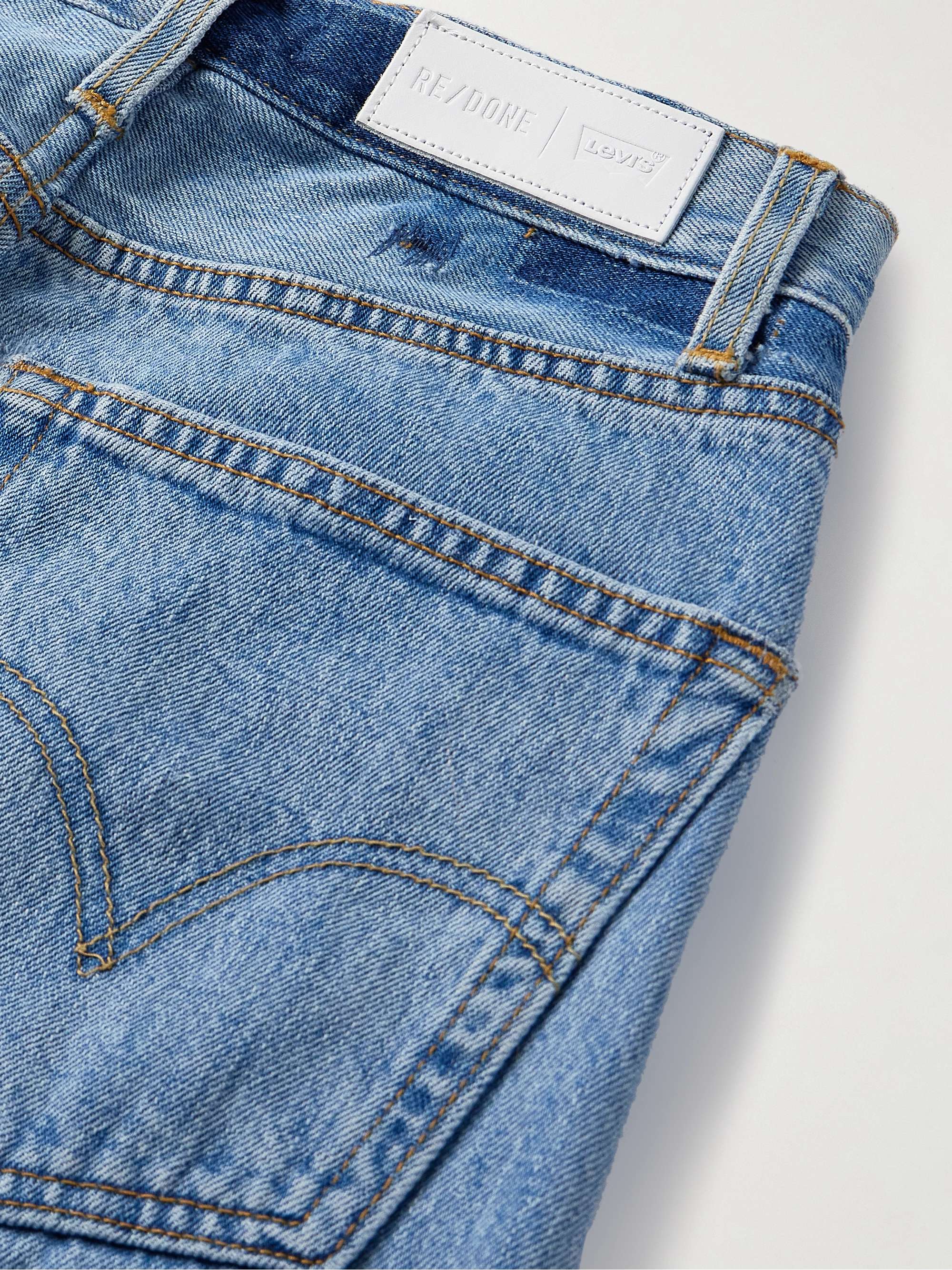 + Levi's cropped frayed high-rise wide-leg jeans view