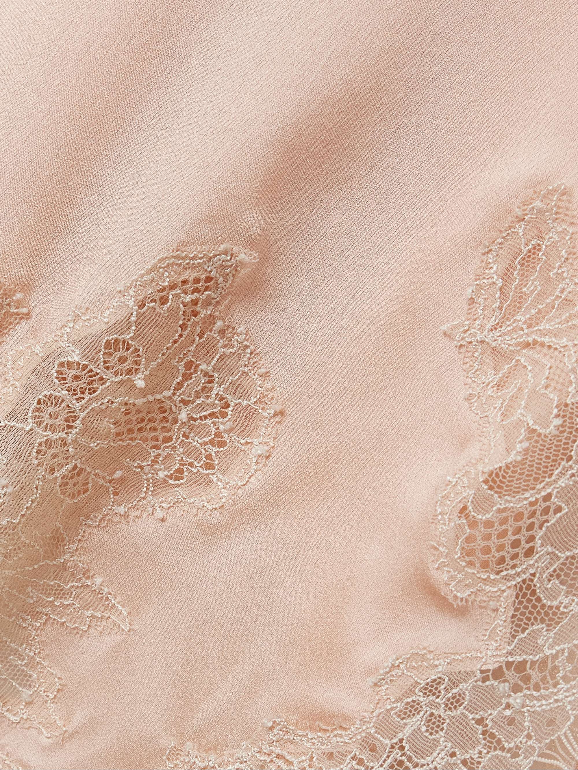 Giselle lace-trimmed silk-satin chemise view