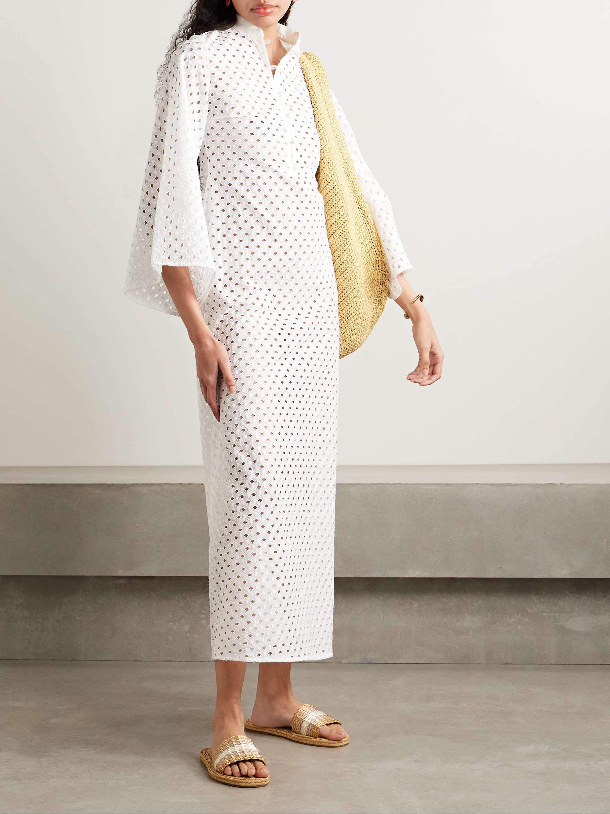 Jane broderie anglaise cotton midi dress view