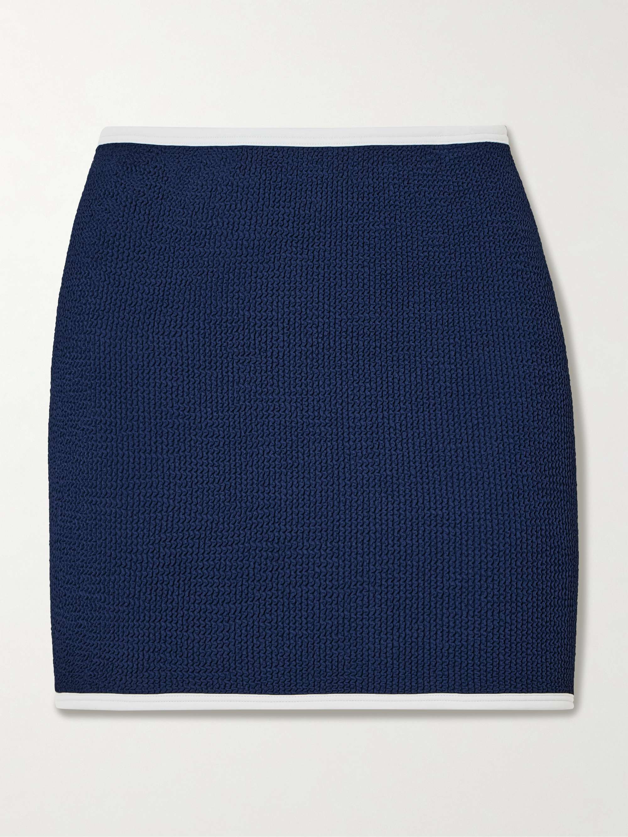 Seersucker mini skirt view