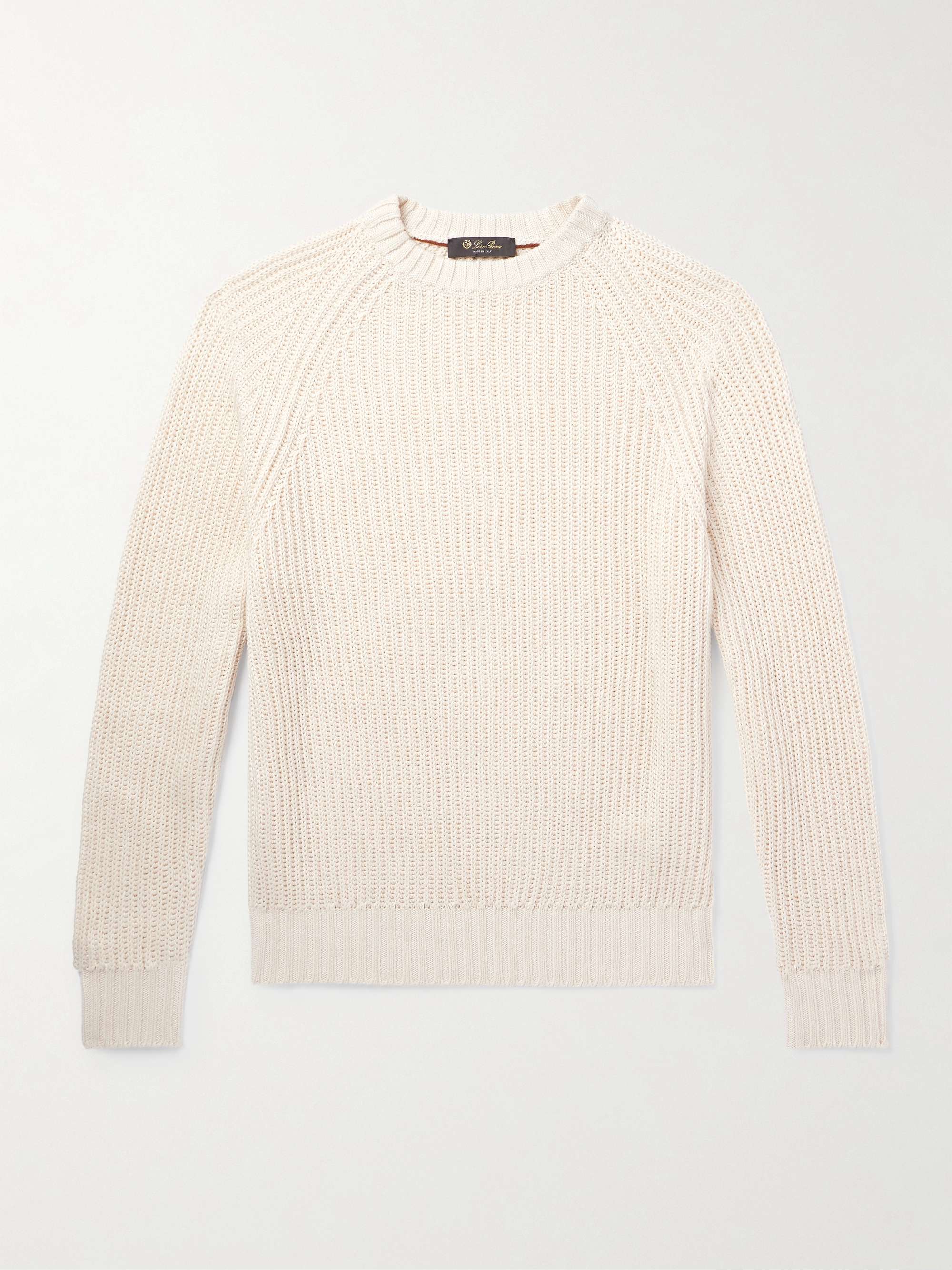 Ribbed Linen, Cotton and Silk-Blend Sweater hero visual