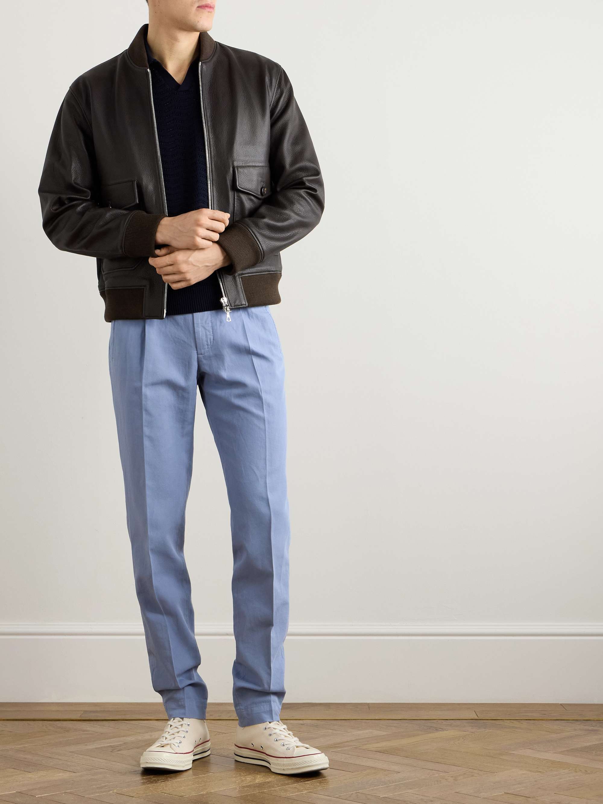 Venezia 1951 Tapered Pleated Ice Crêpe Trousers view