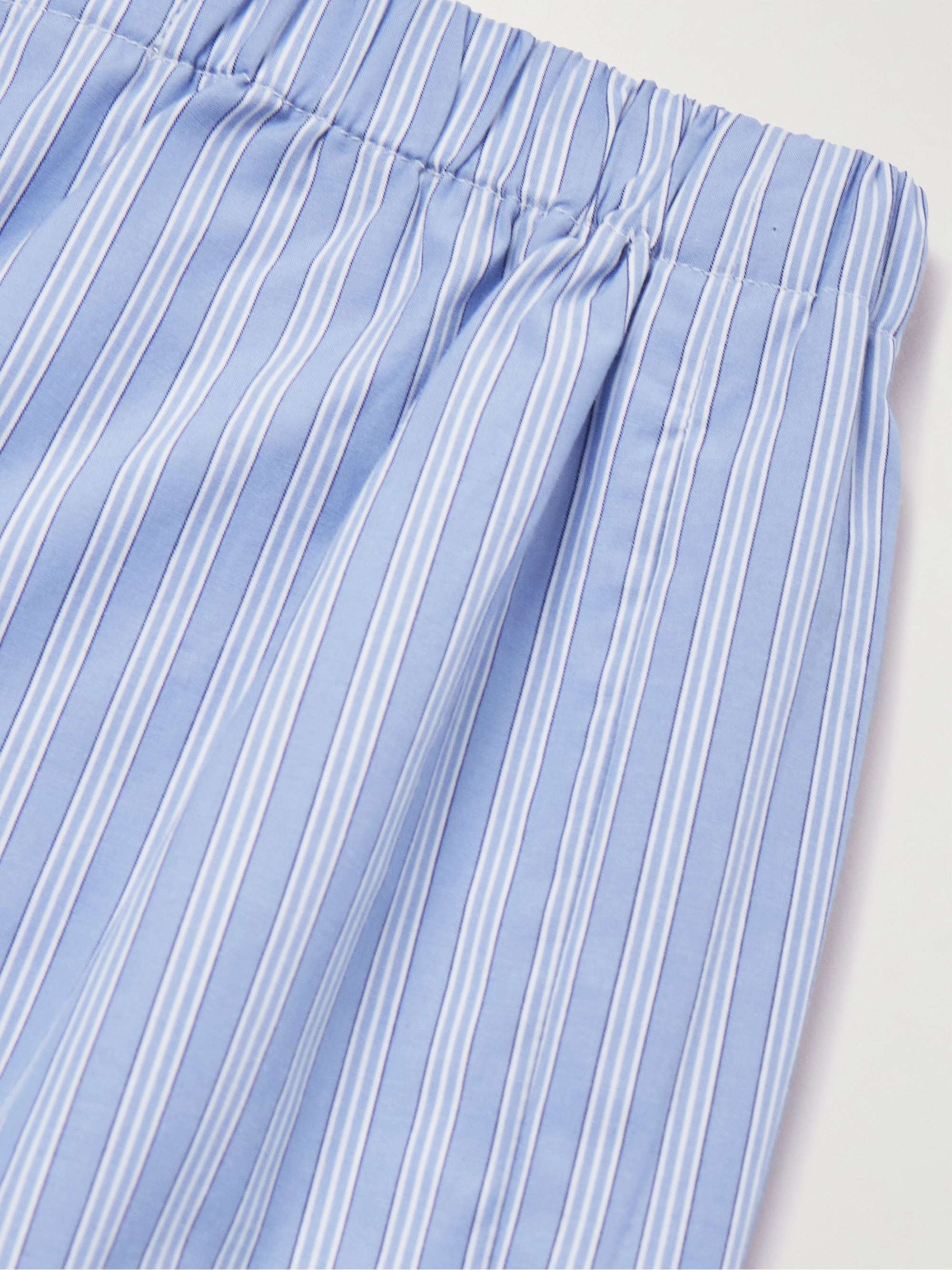 Straight-Leg Striped Cotton-Poplin Pyjama Trousers view