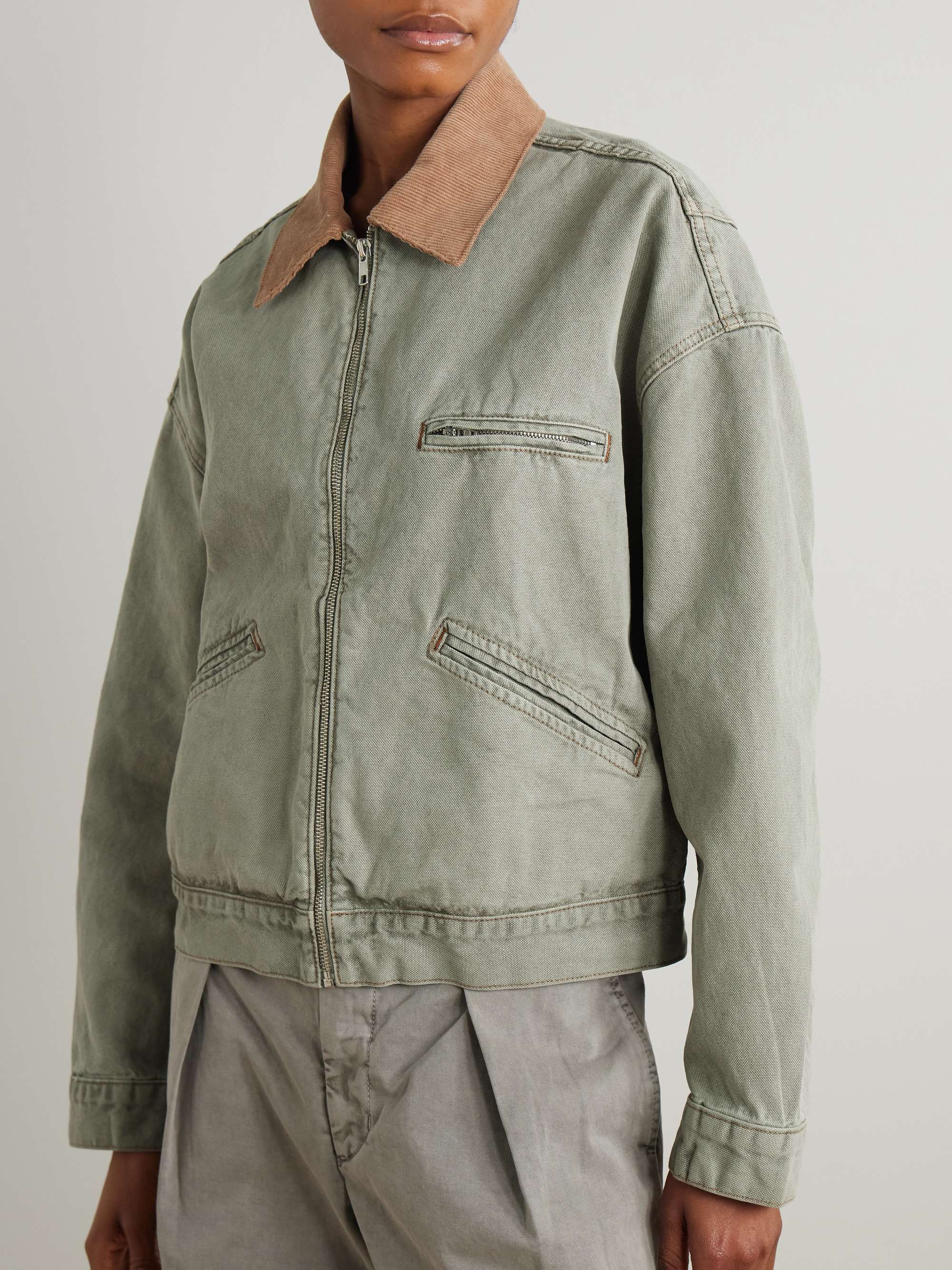 Camden Garage corduroy-trimmed cotton-canvas jacket view