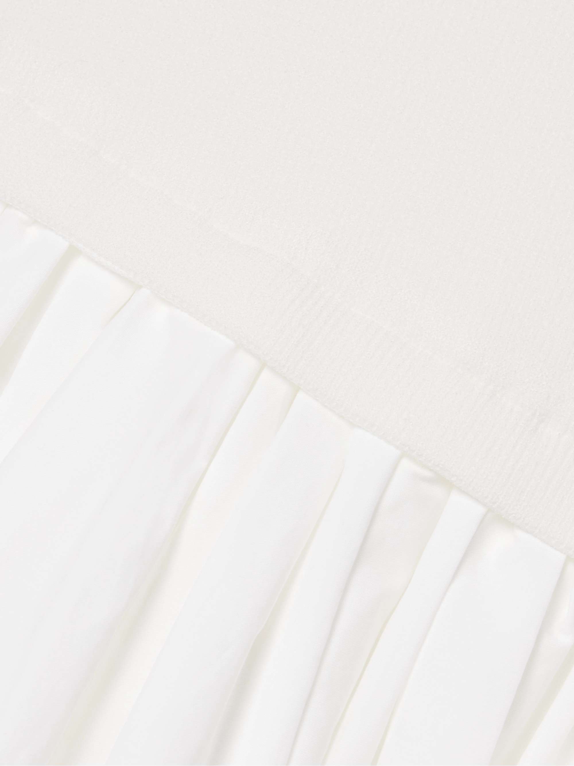 Patton paneled pleated cotton-blend poplin midi dress view