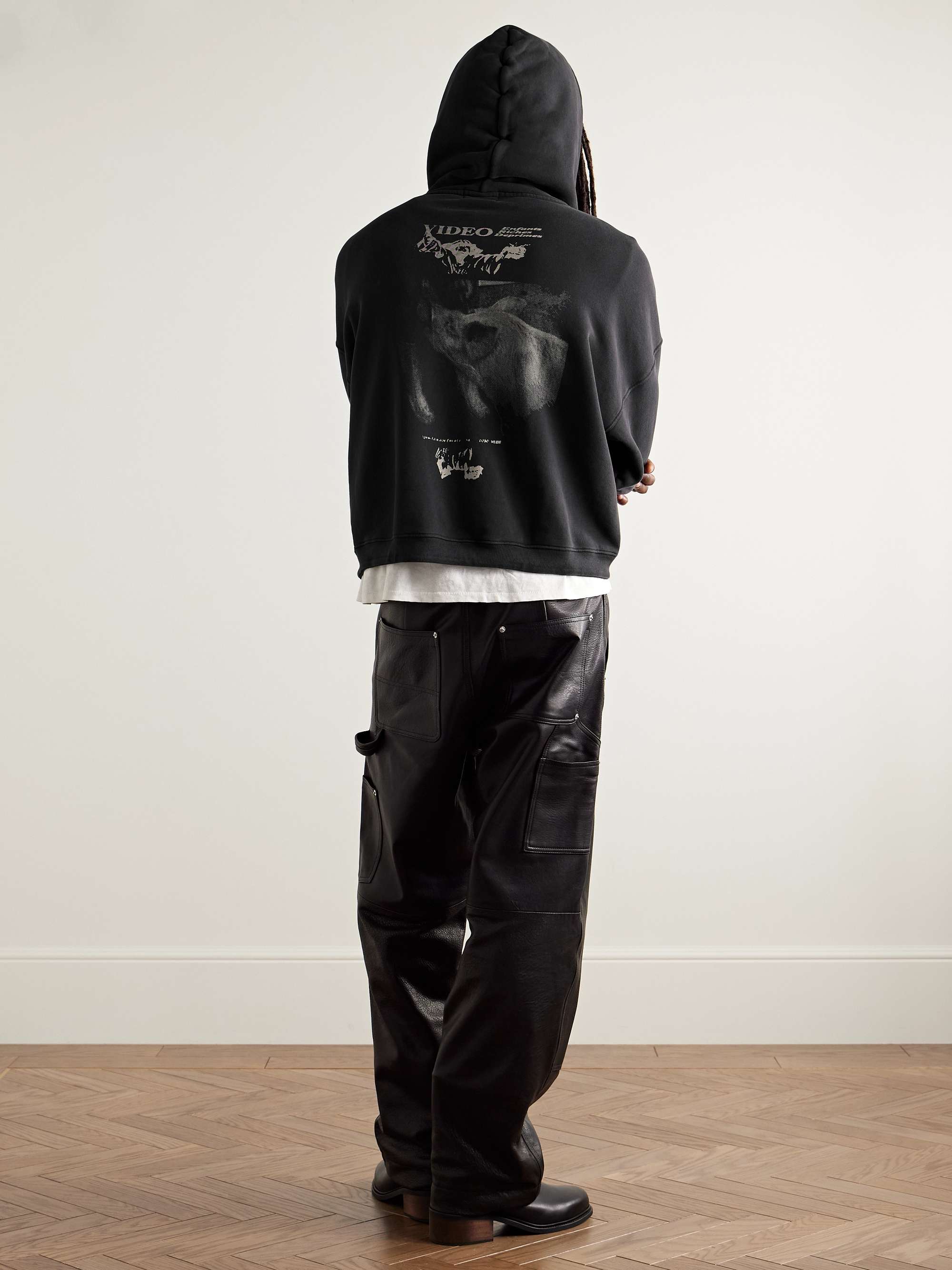 Benny's Video Printed Cotton-Jersey Hoodie view