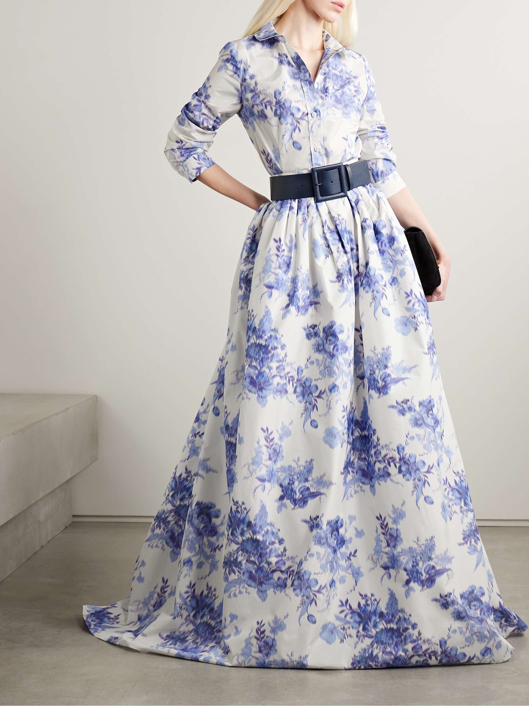 Icon floral-print taffeta shirt view
