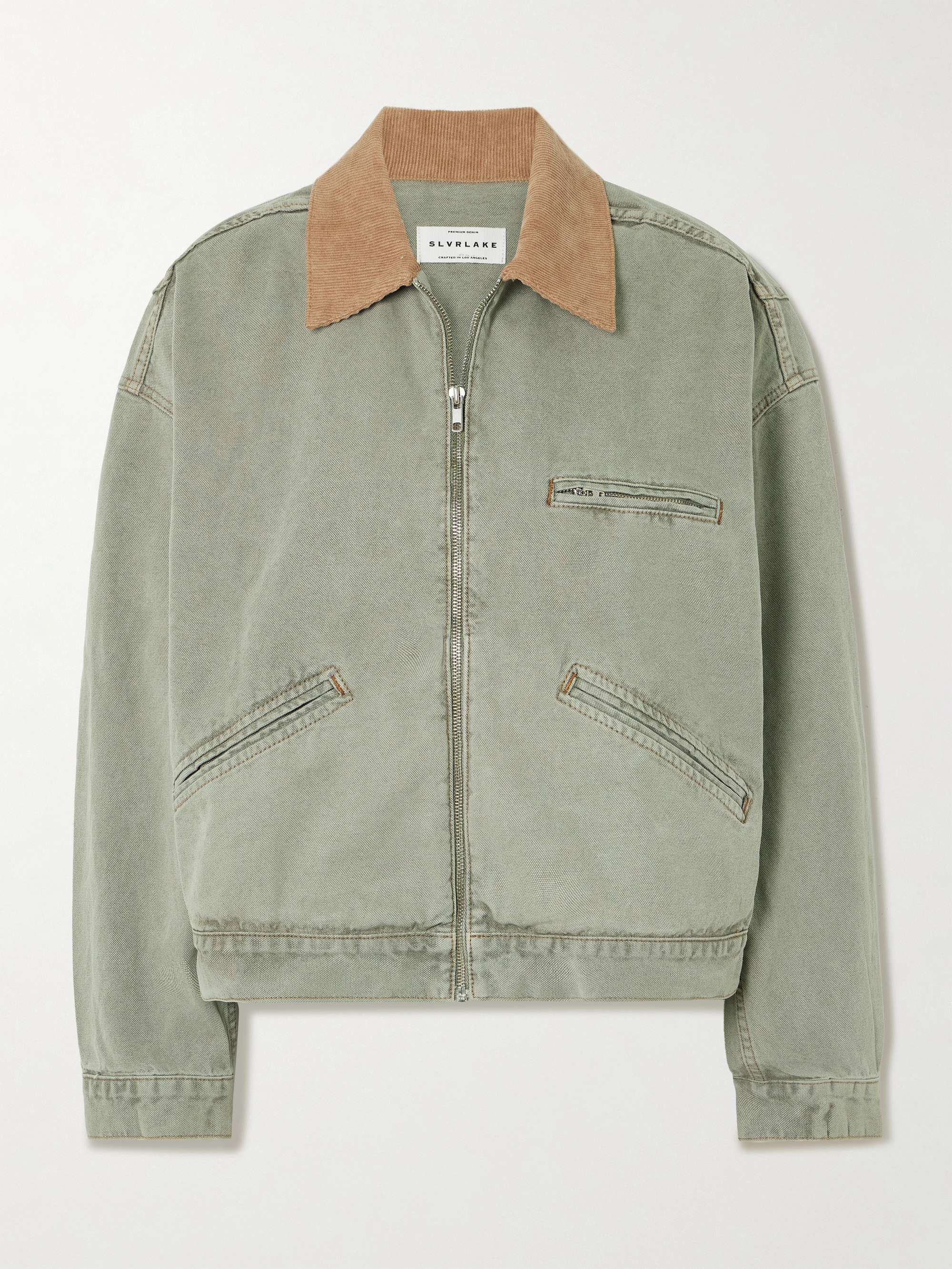 Camden Garage corduroy-trimmed cotton-canvas jacket hero visual