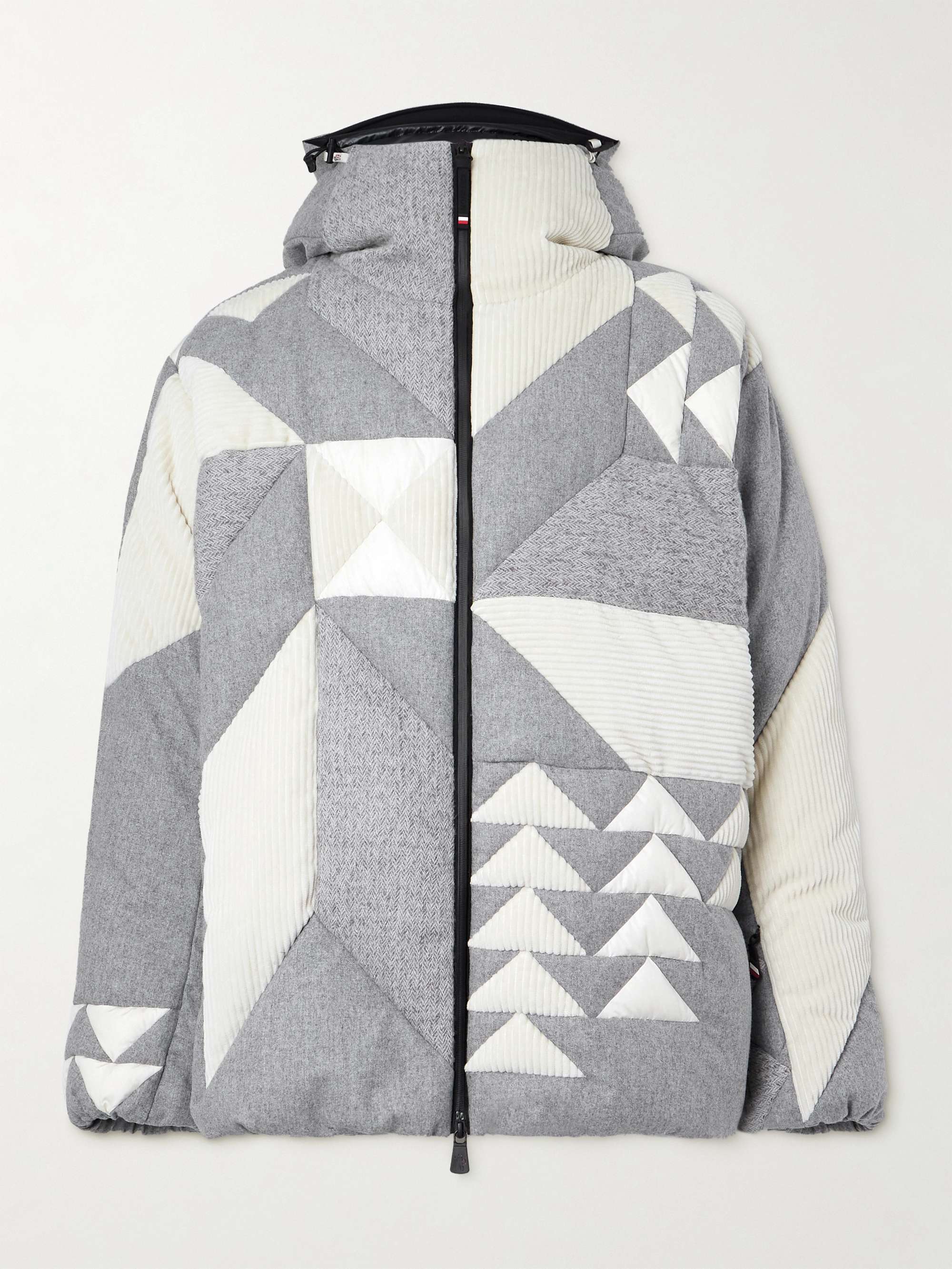 Panelled Cotton-Blend Corduroy and Ripstop-Trimmed Wool Hooded Down Jacket hero visual