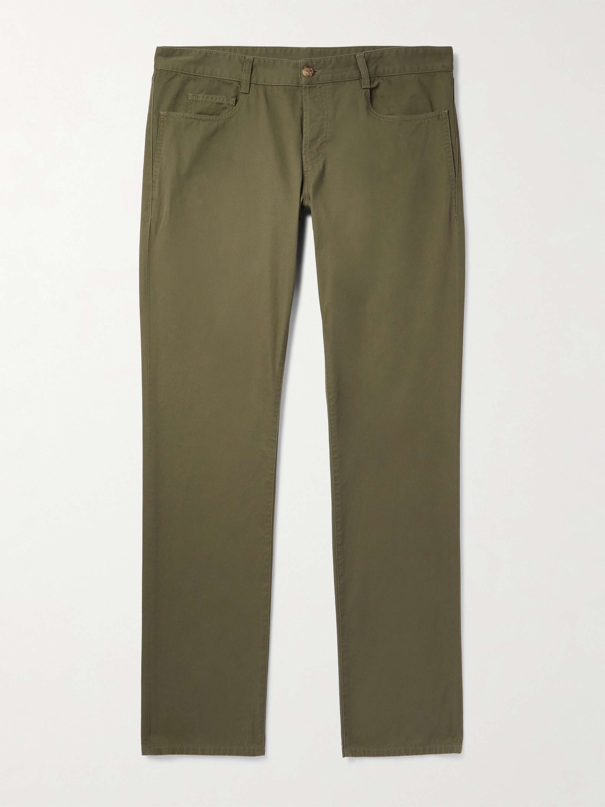 Slim-Fit Cotton-Twill Trousers hero visual