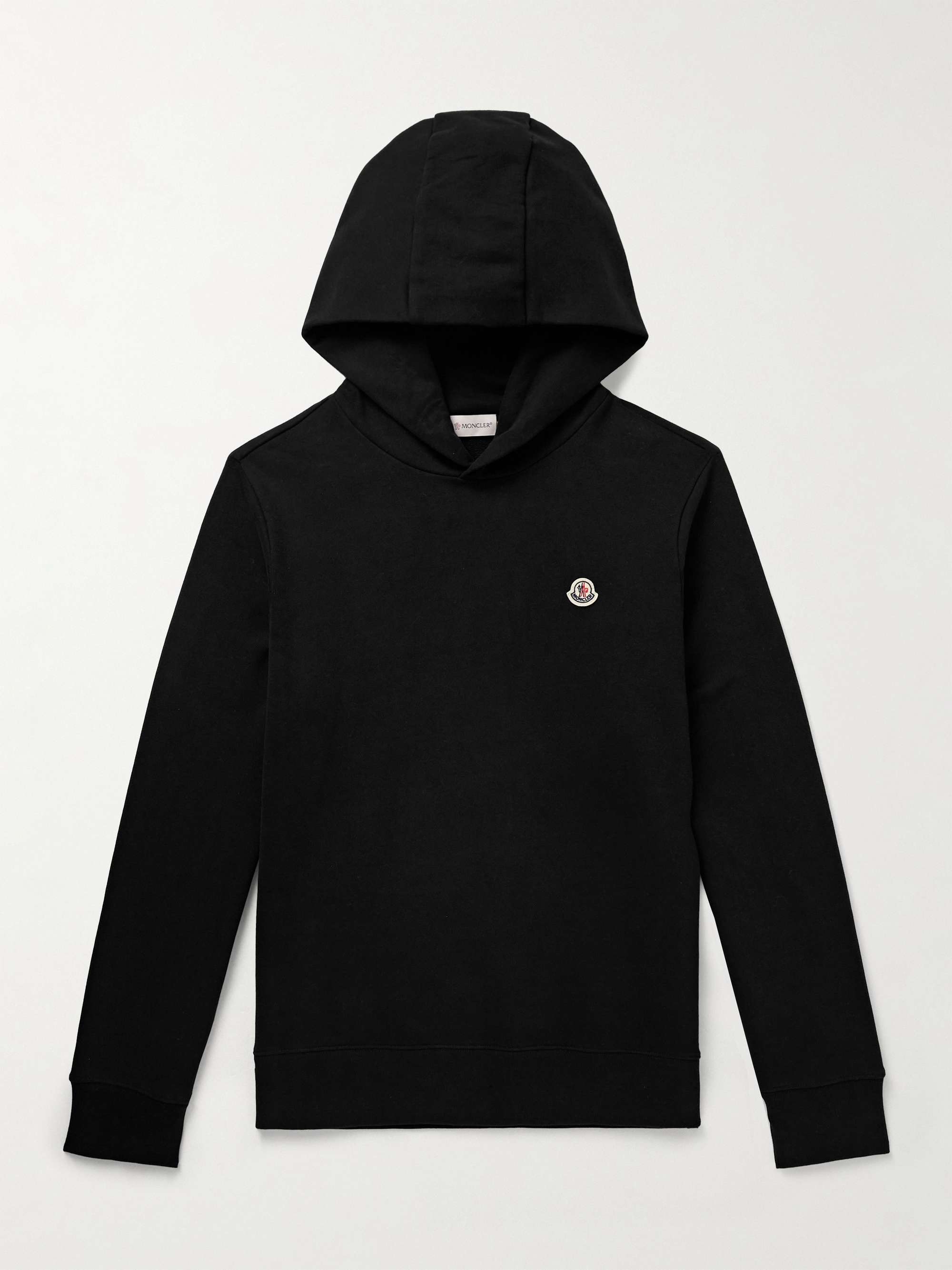 Slim-Fit Logo-Appliquéd Cotton-Jersey Hoodie hero visual