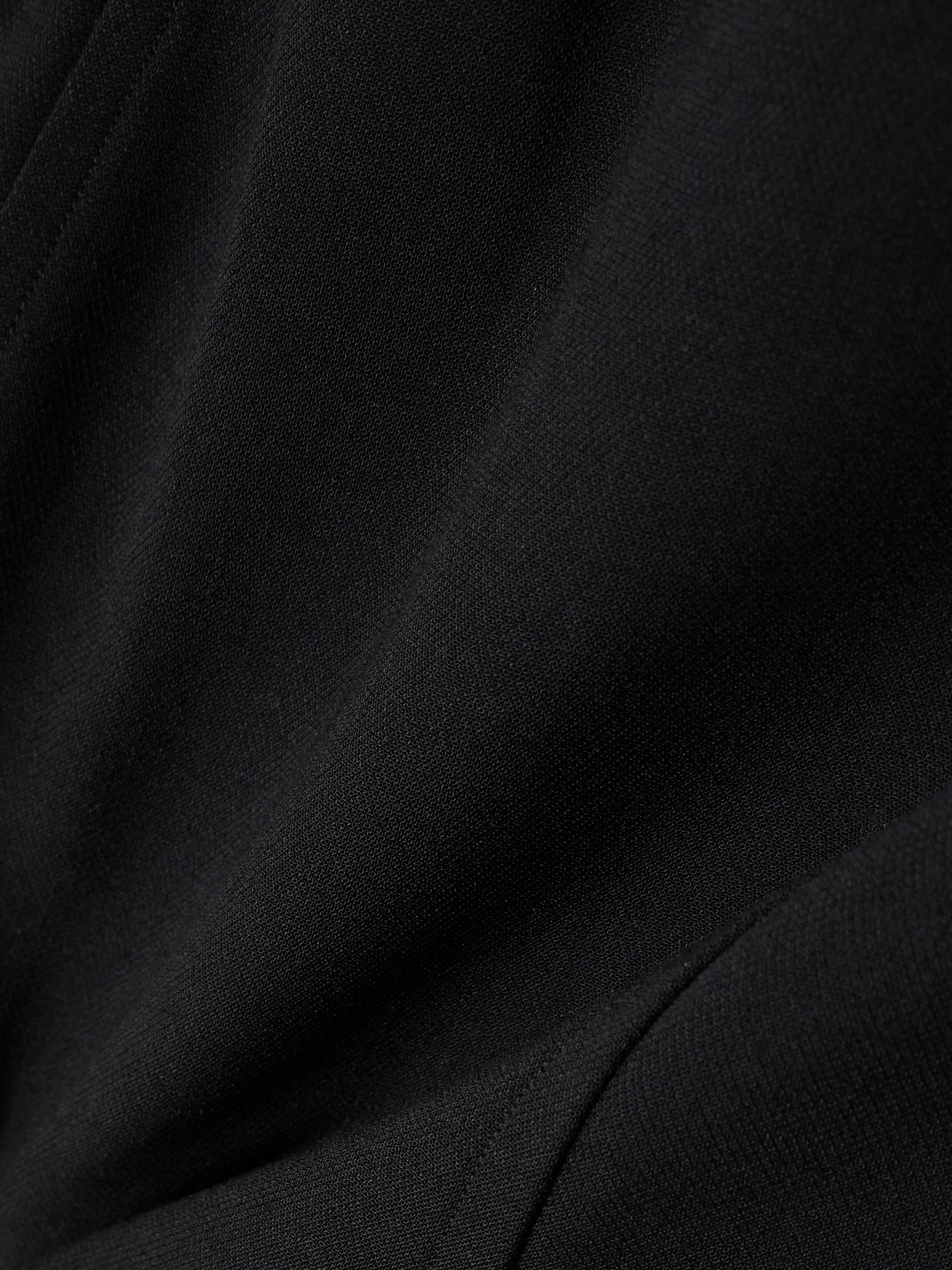 Layered ruched satin-trimmed crepe mini skirt view