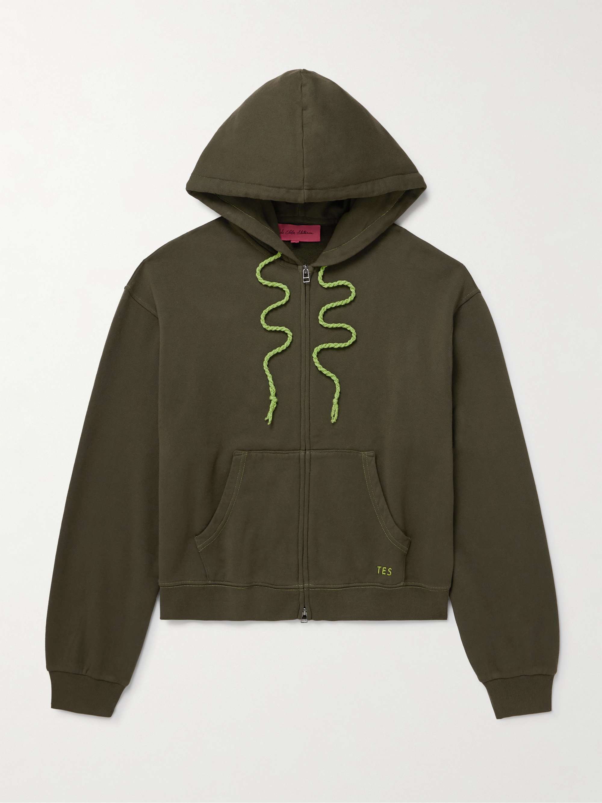 Embroidered Cotton and Cashmere-Blend Jersey Zip-Up Hoodie hero visual