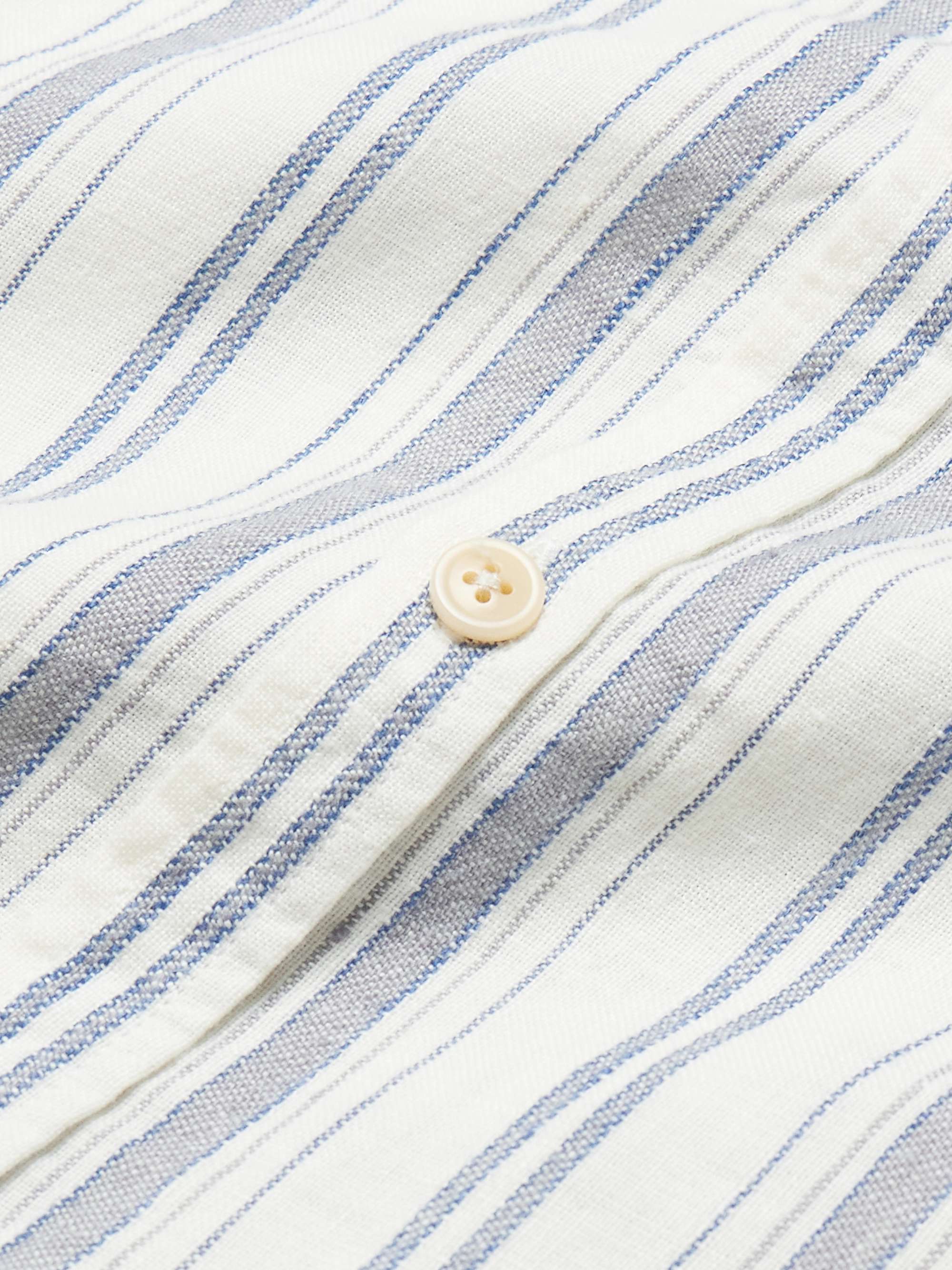 New York Special Striped Cotton and Linen-Blend Shirt view