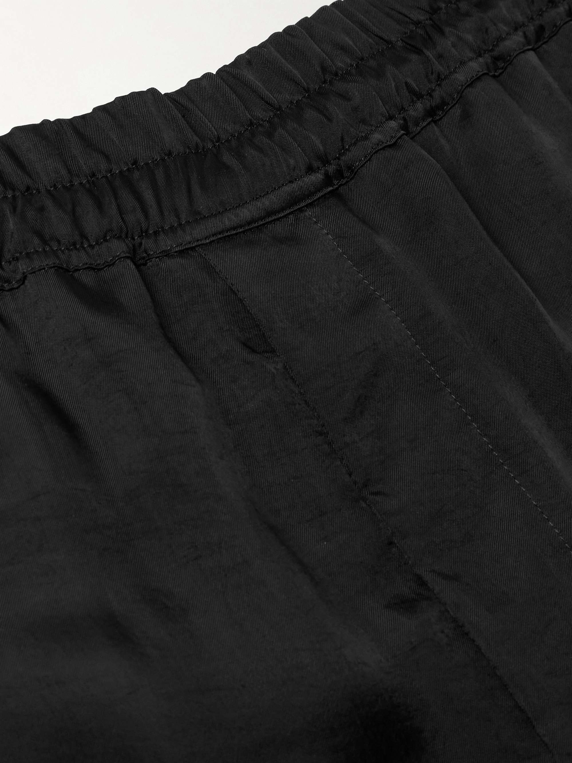 Straight-Leg Satin-Twill Trousers view