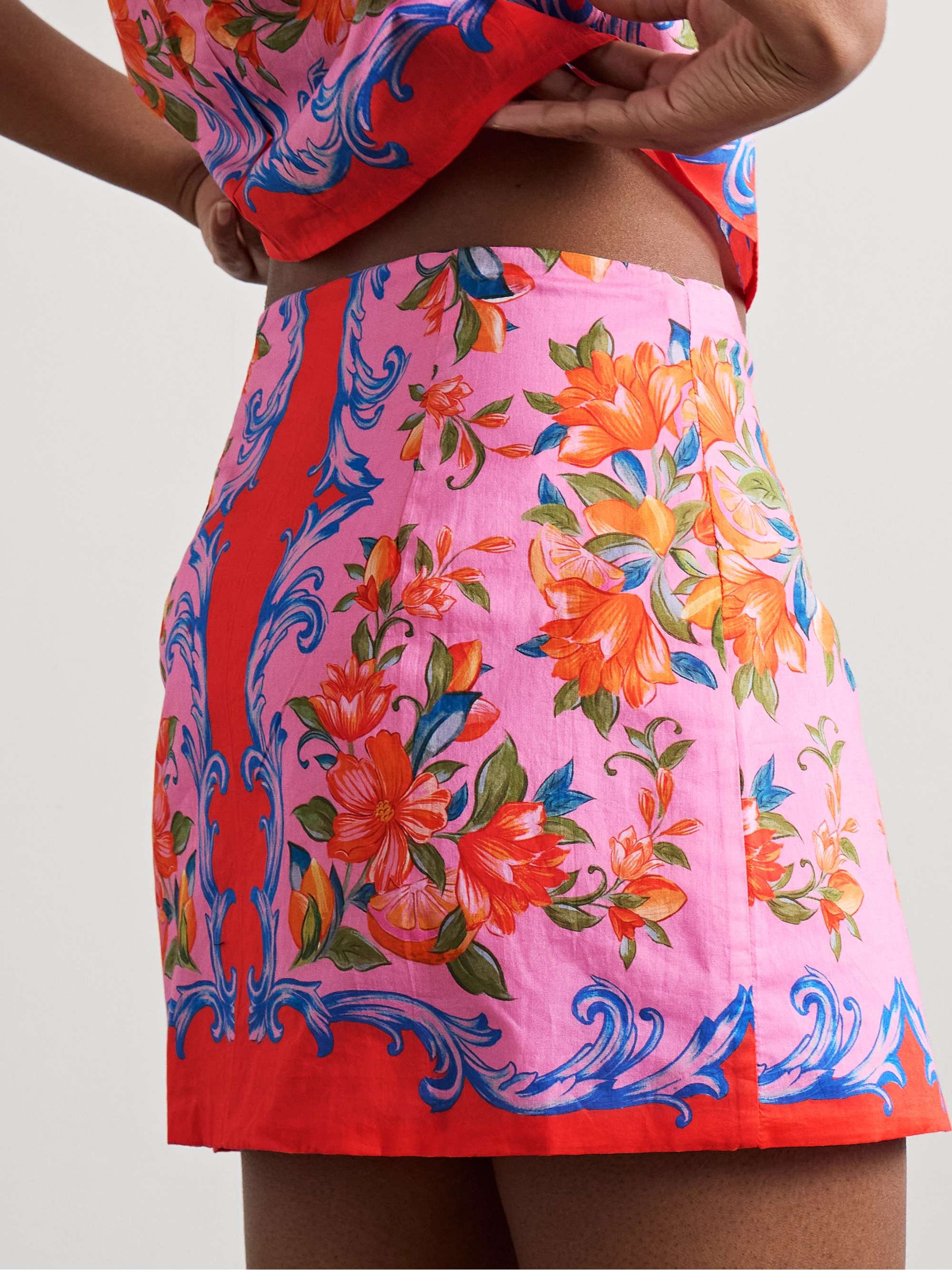Sicily printed cotton-voile pareo view
