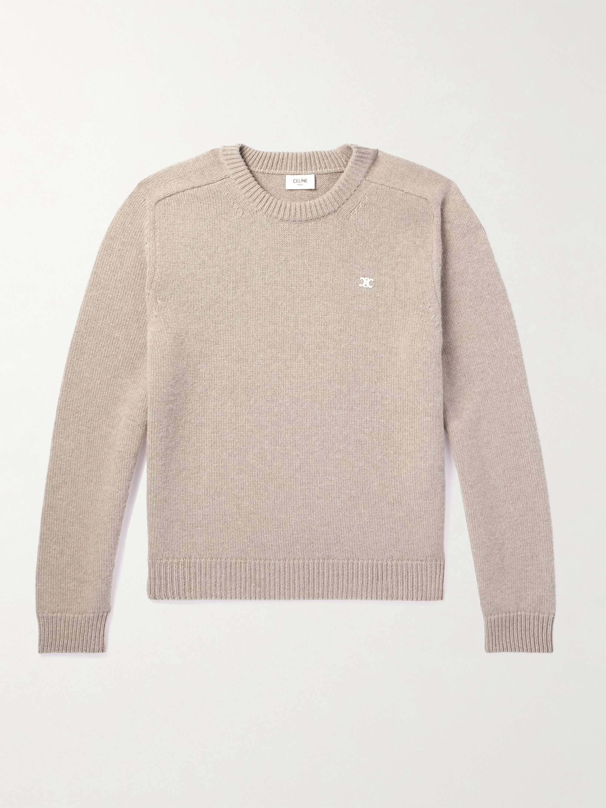 Triomphe Logo-Embroidered Wool and Cashmere-Blend Sweater hero visual