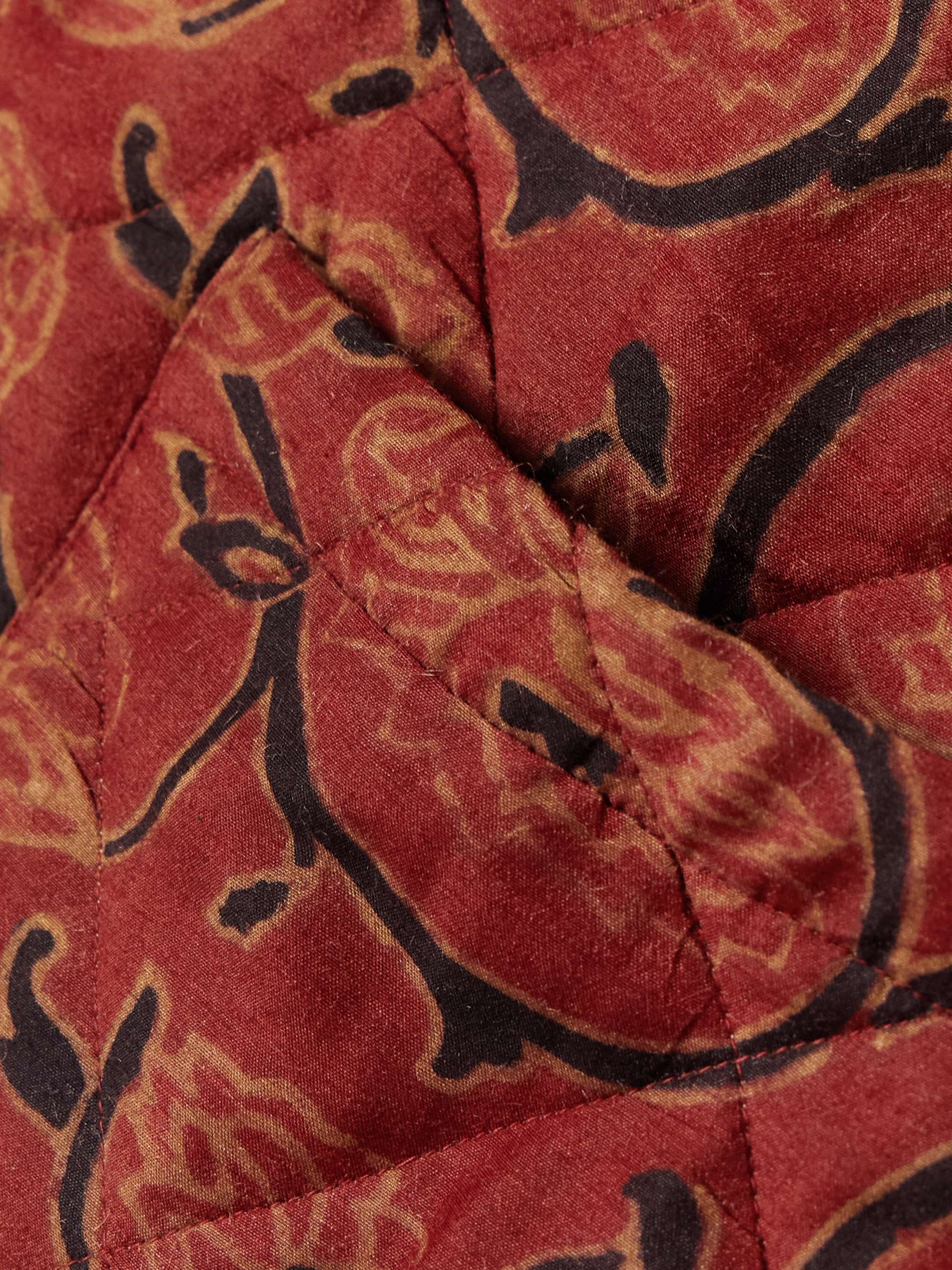 Printed Quilted Silk Vest view