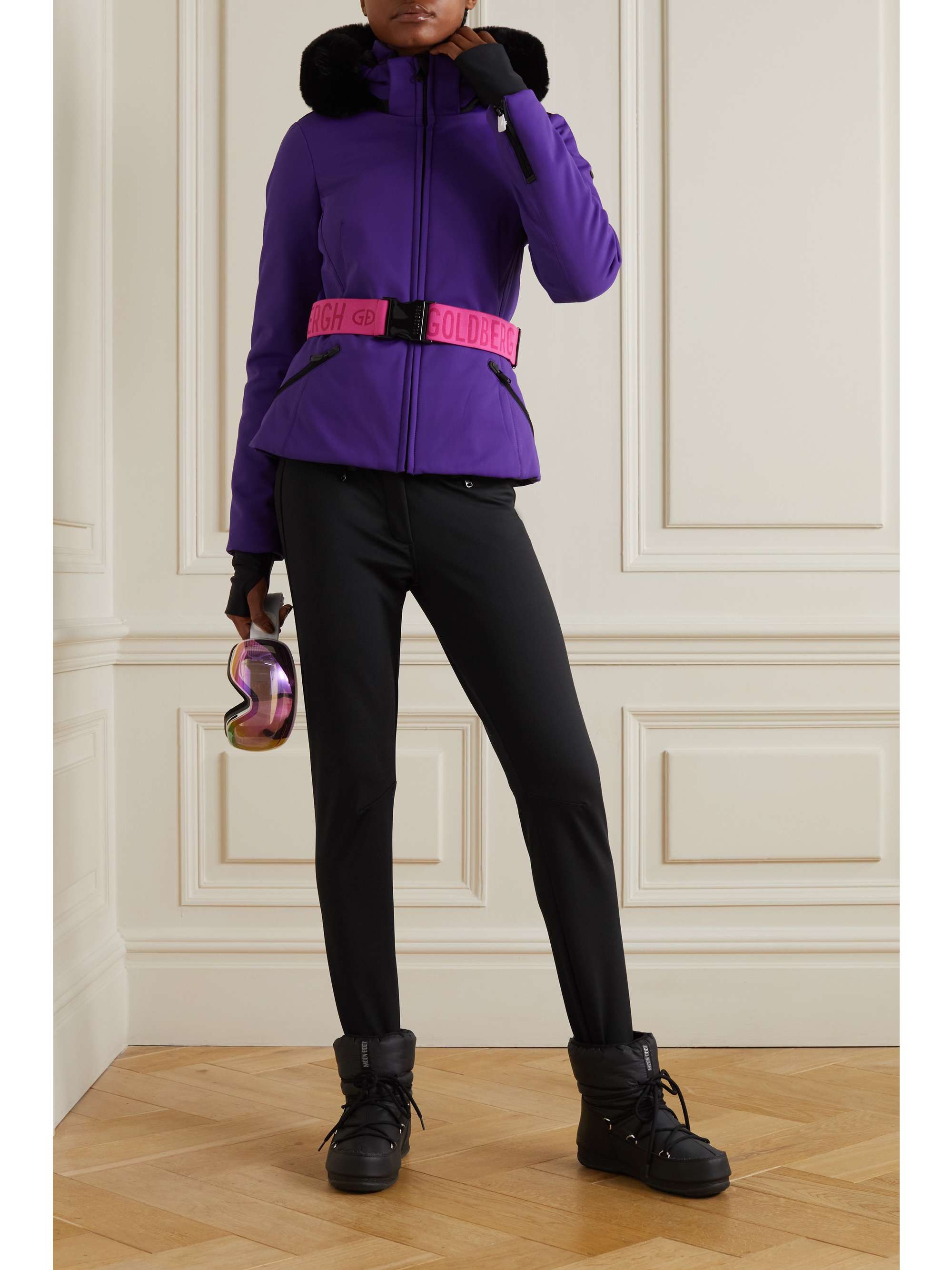 Paris belted stirrup ski pants view