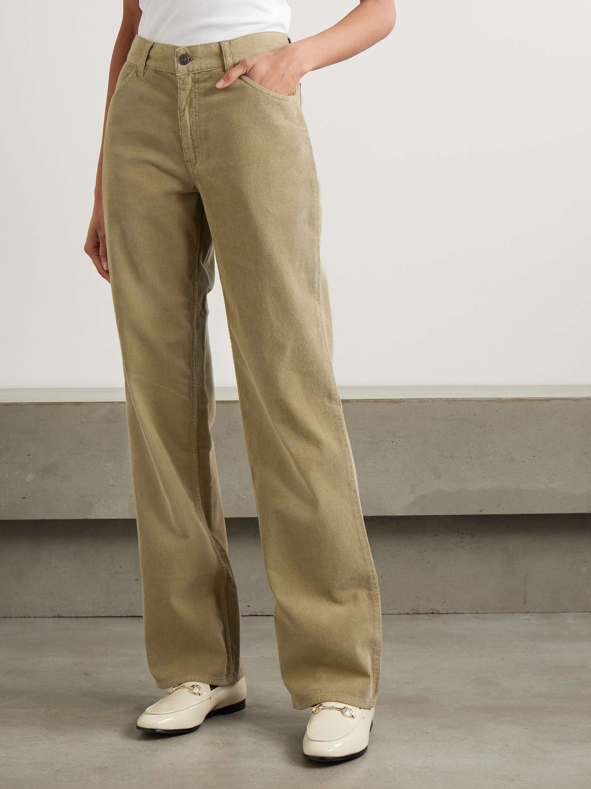 Juniper cotton-corduroy straight-leg pants view