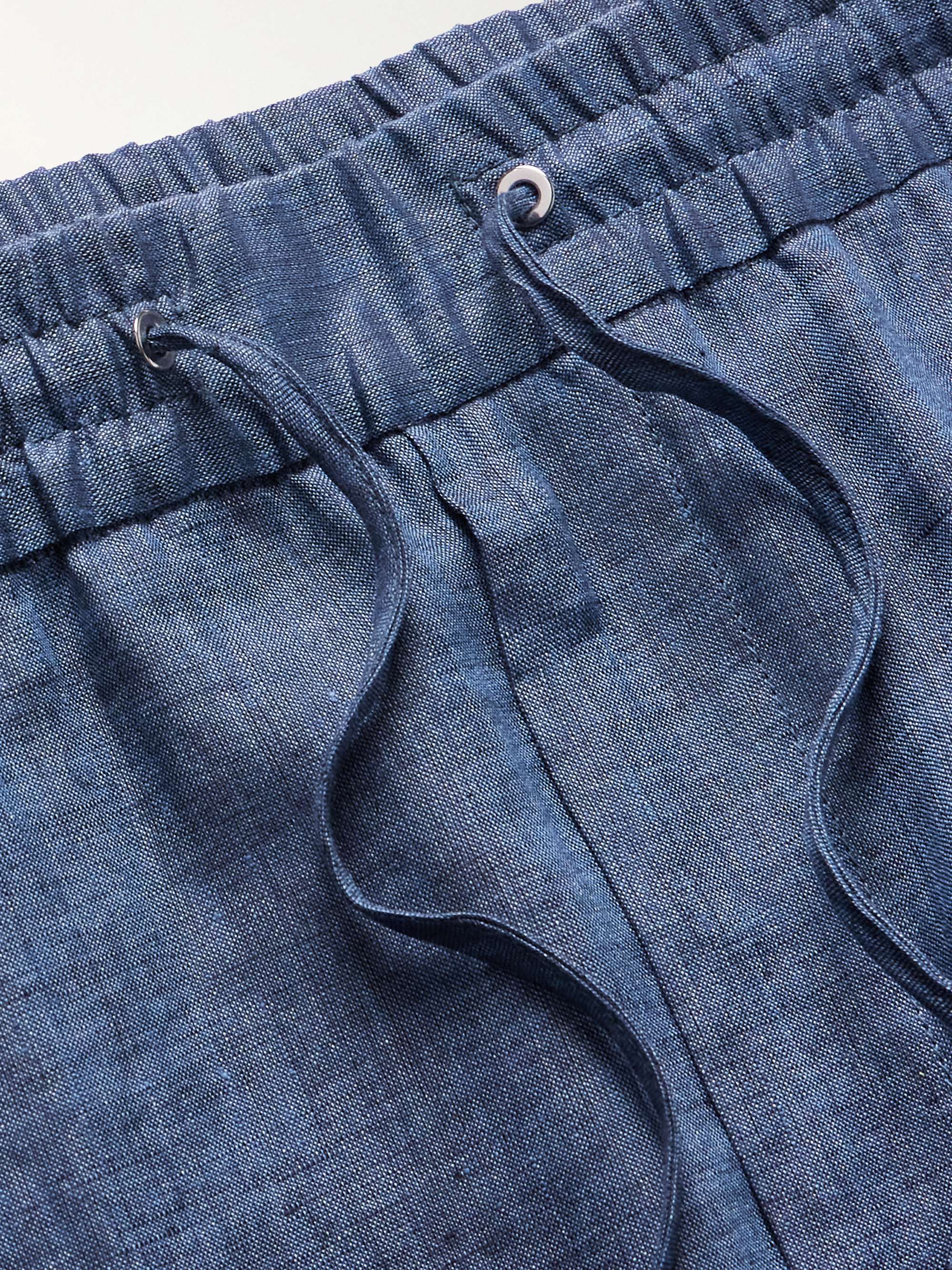 Hierai Straight-Leg Linen Drawstring Trousers view