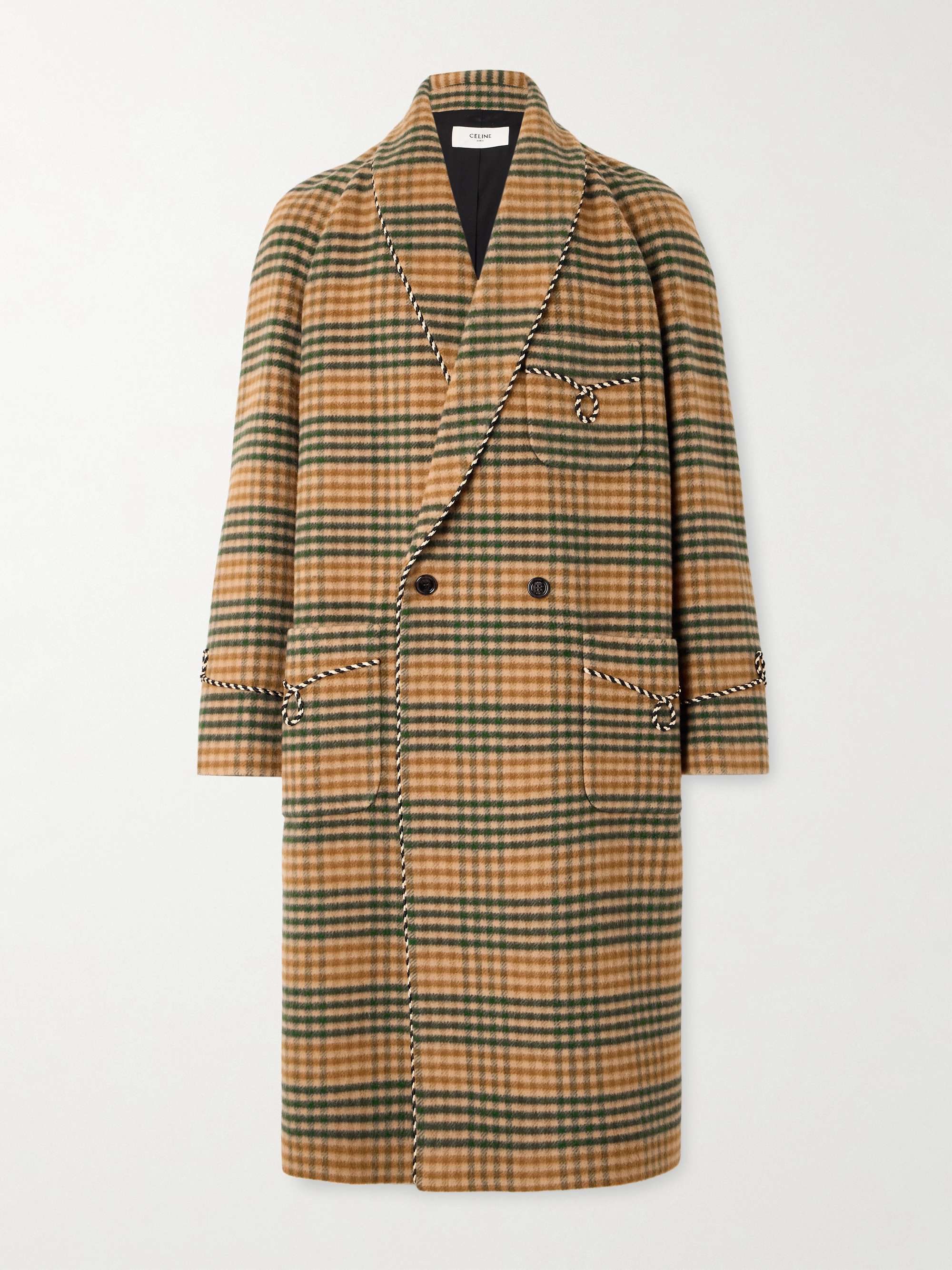Double-Breasted Checked Wool Coat hero visual