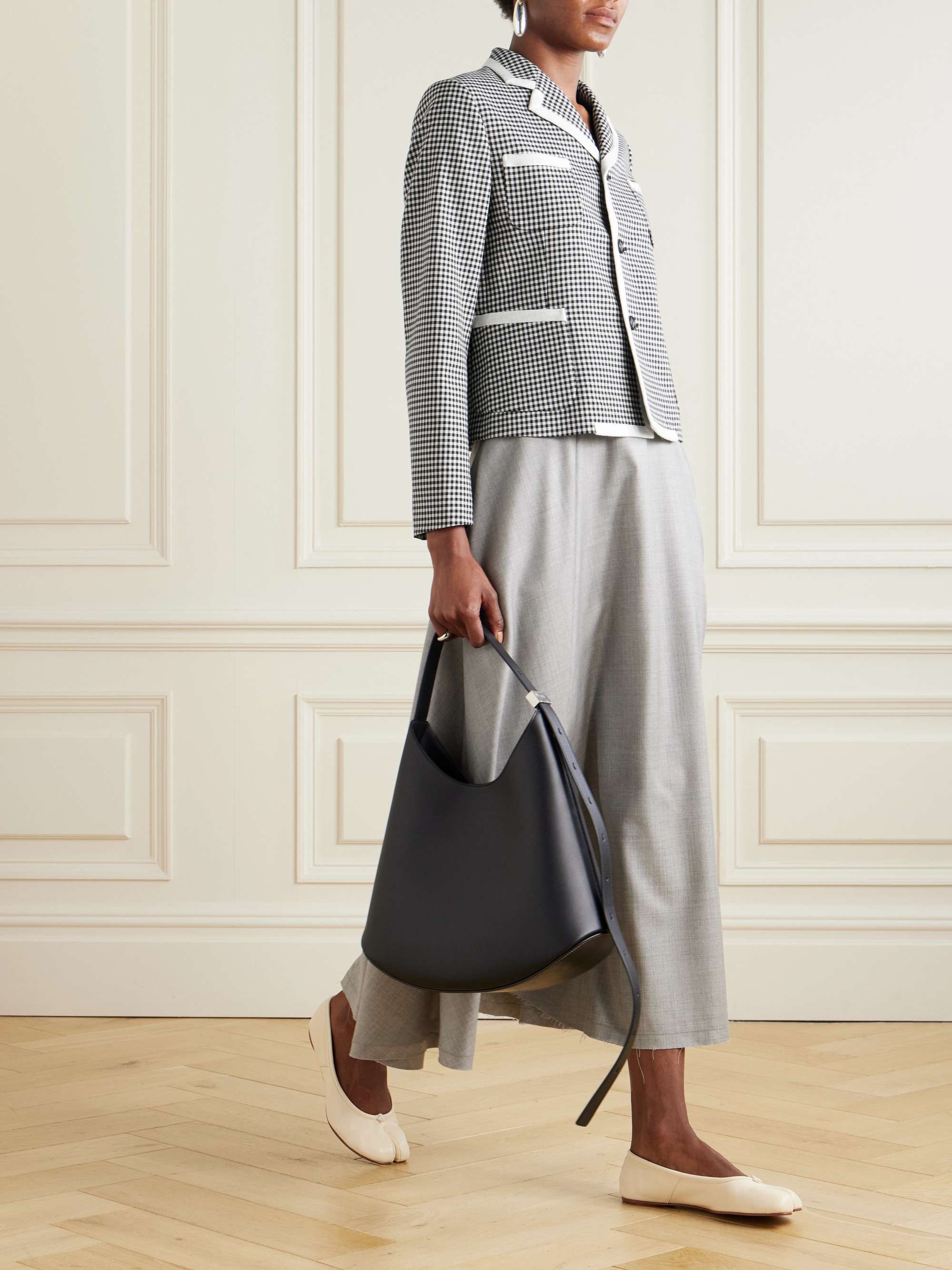 Checked wool jacket view