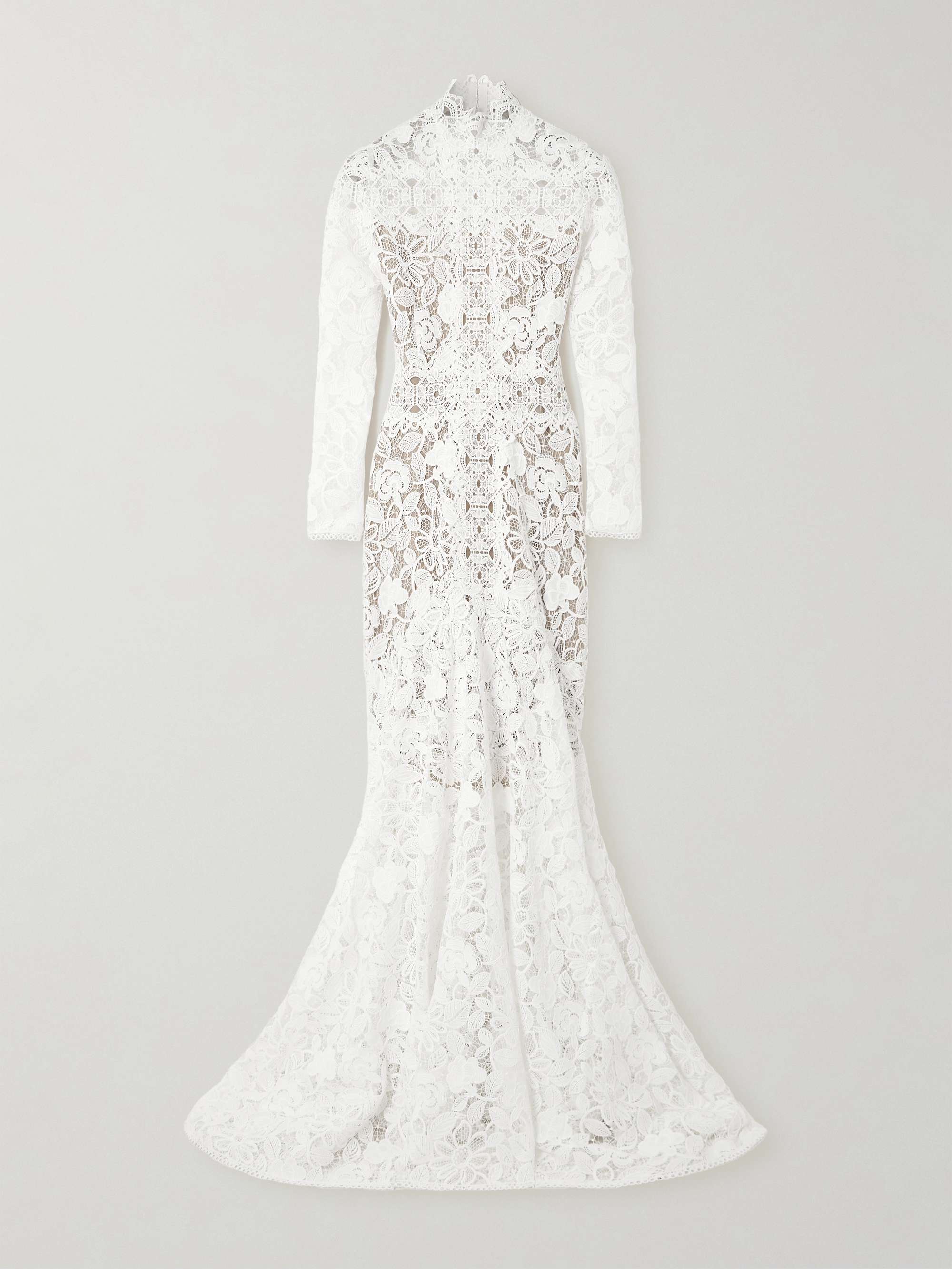 Alessa cutout corded lace and tulle turtleneck gown hero visual