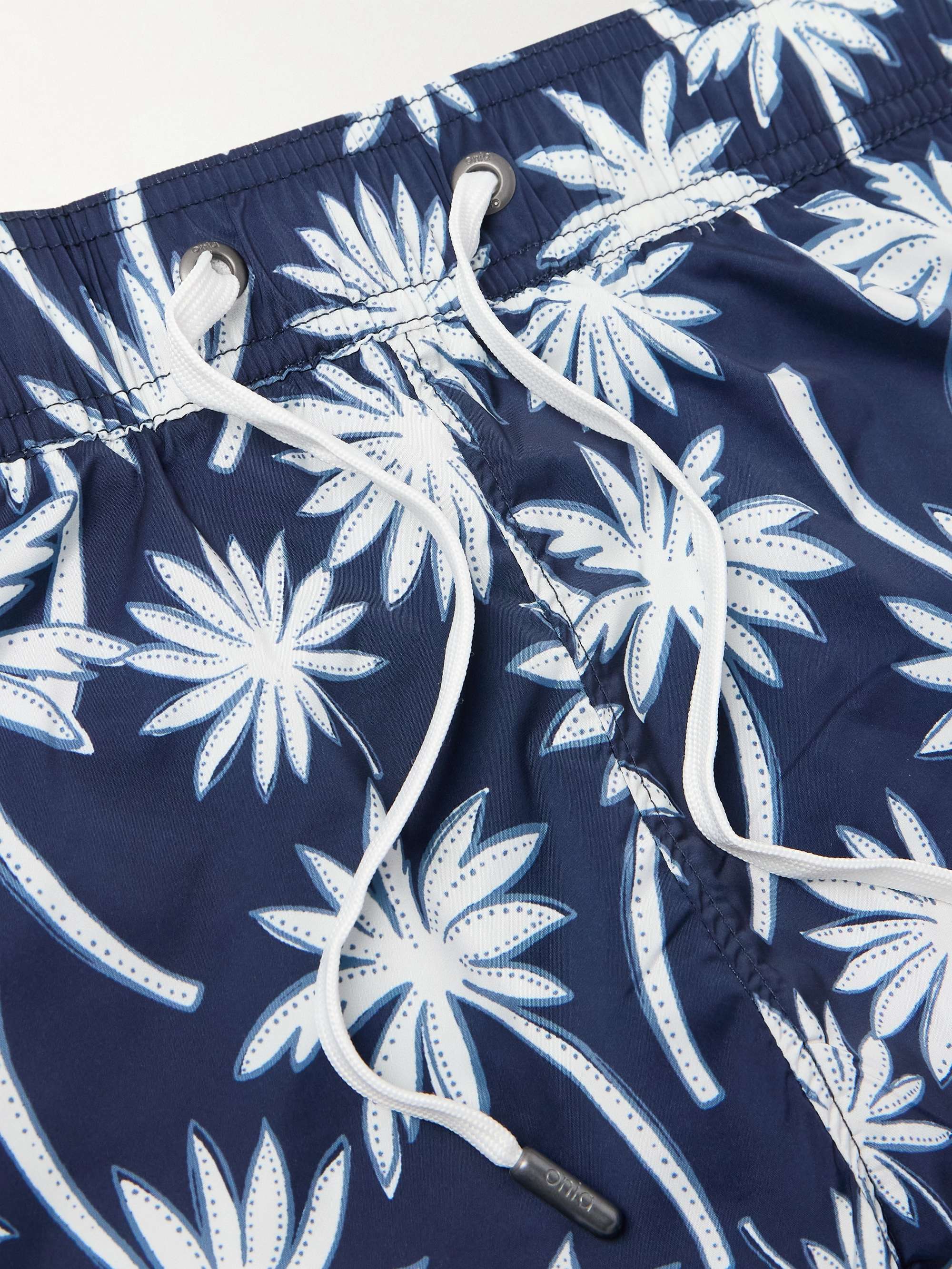 Charles Slim-Fit Straight-Leg Mid-Length Printed Swim Shorts view