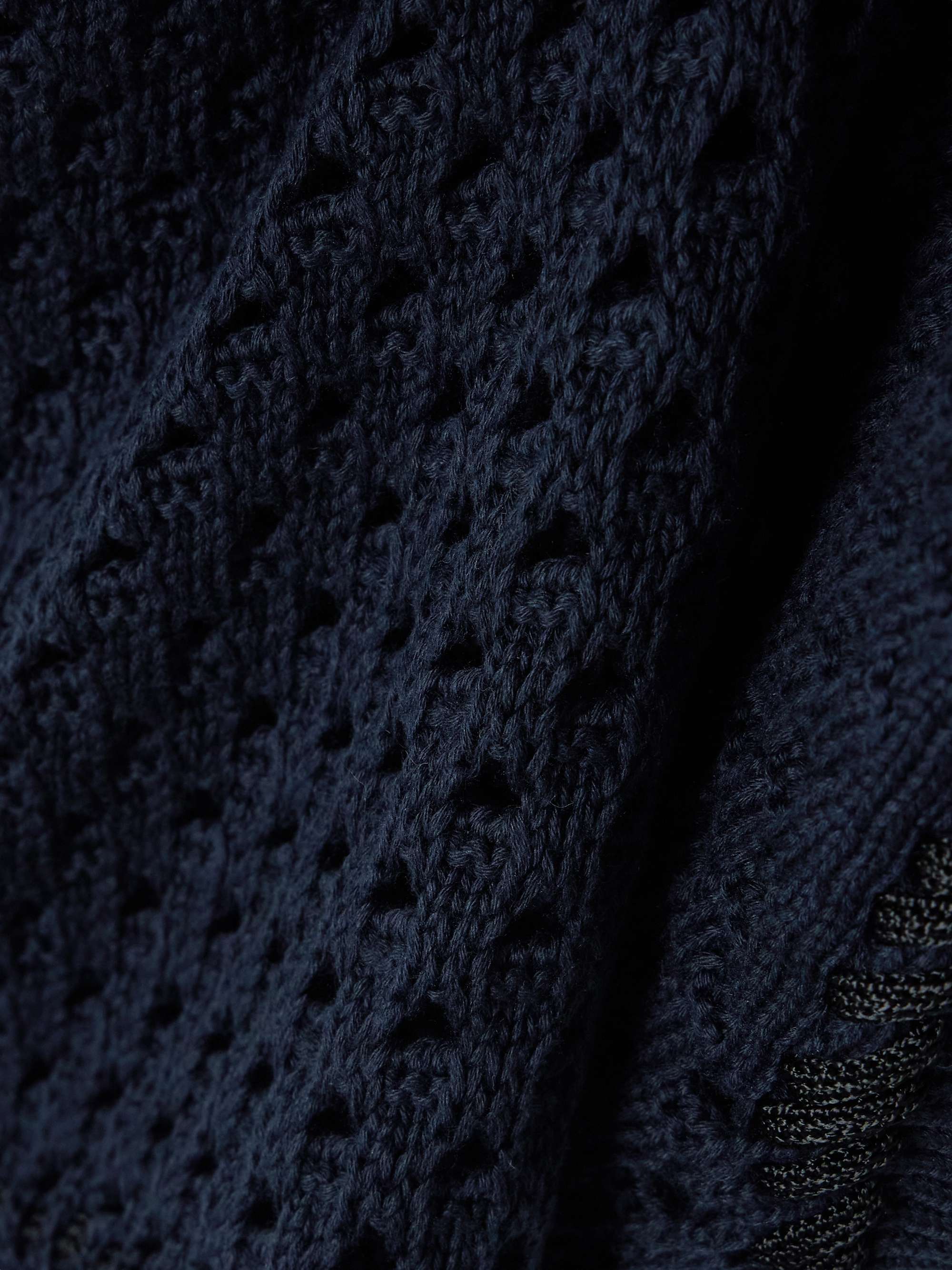 Cropped open-knit cotton vest view