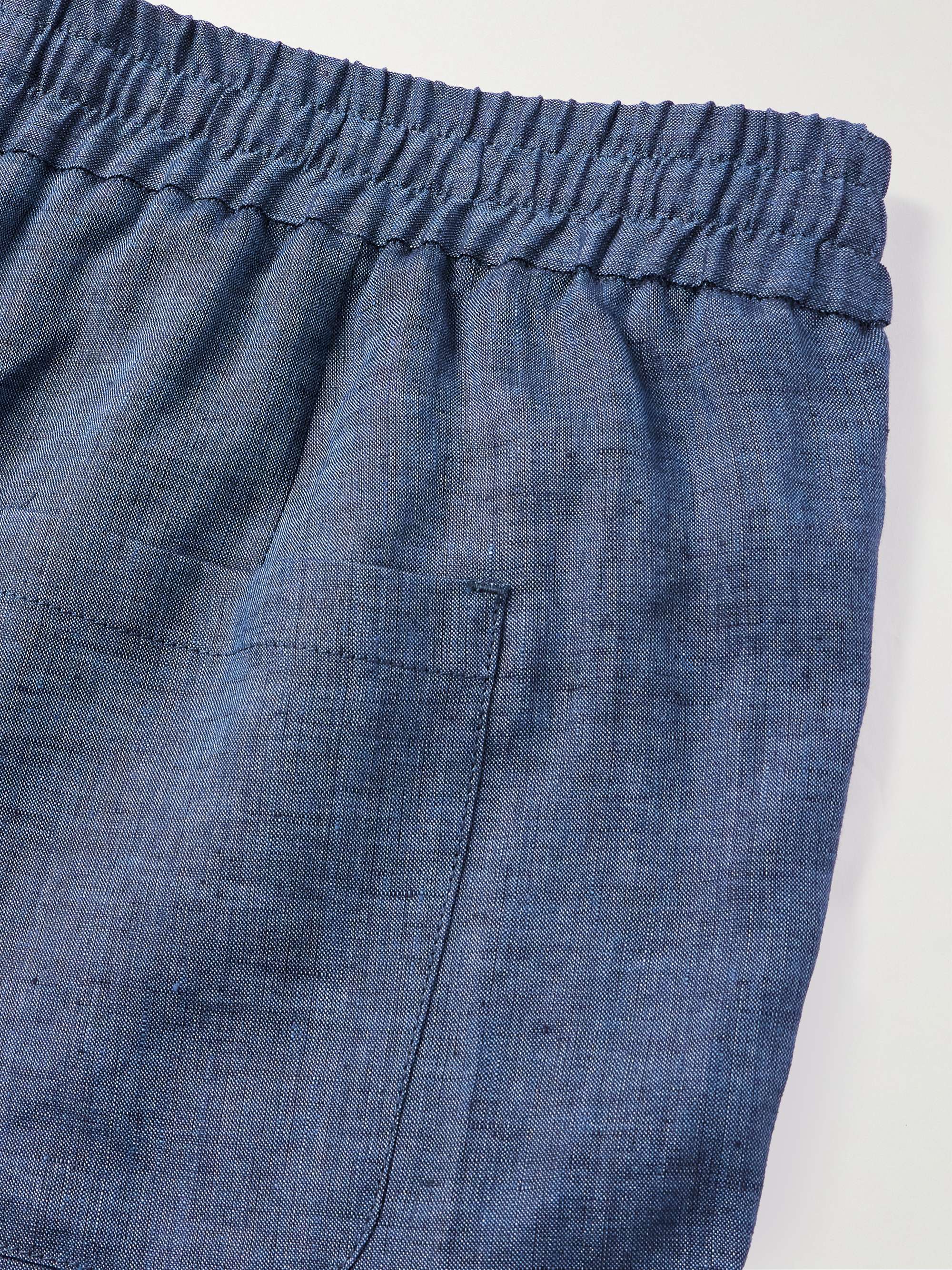 Hierai Straight-Leg Linen Drawstring Trousers view