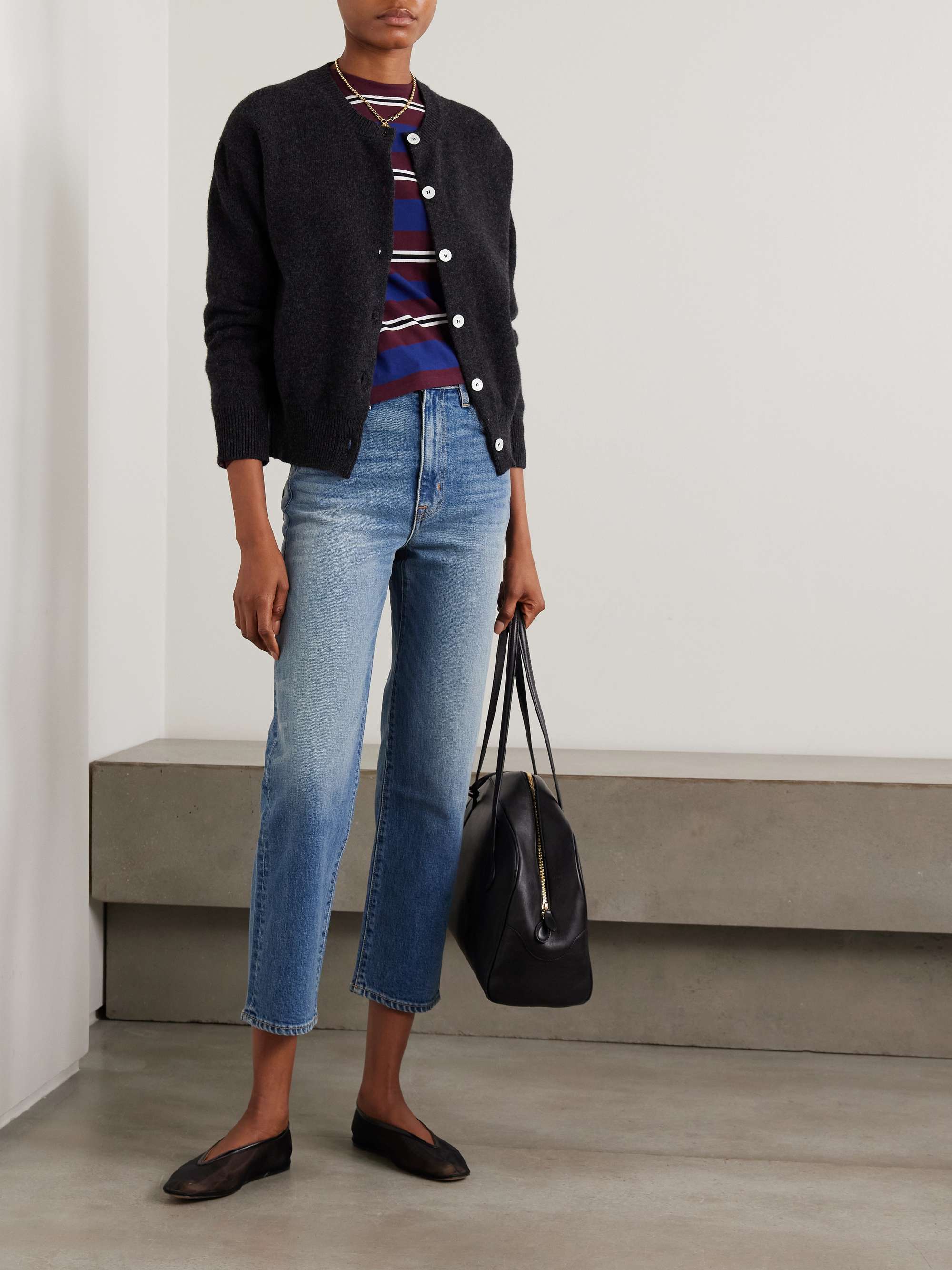 London Crop high-rise straight-leg jeans view