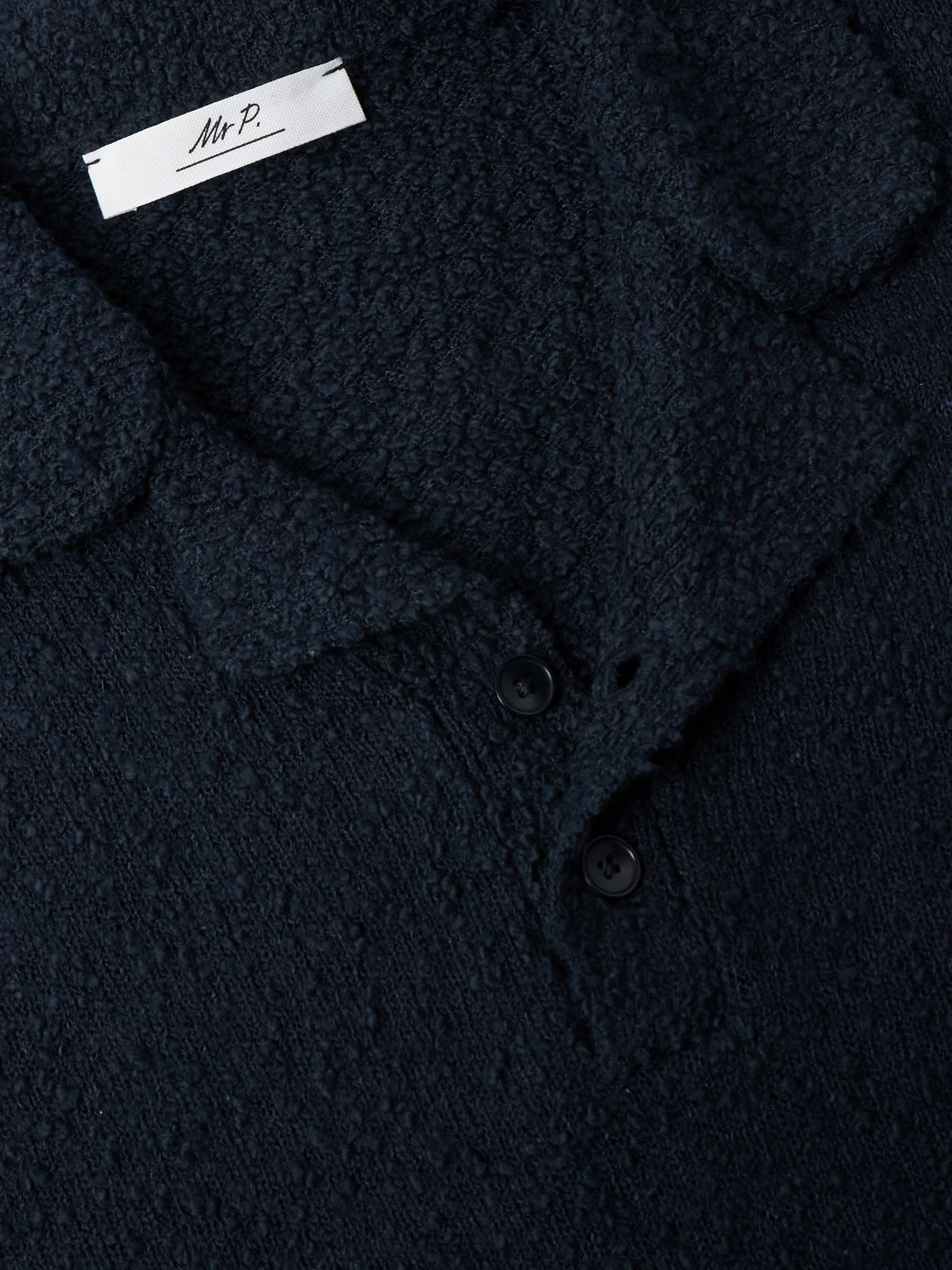 Organic Cotton-Blend Bouclé Polo Shirt view