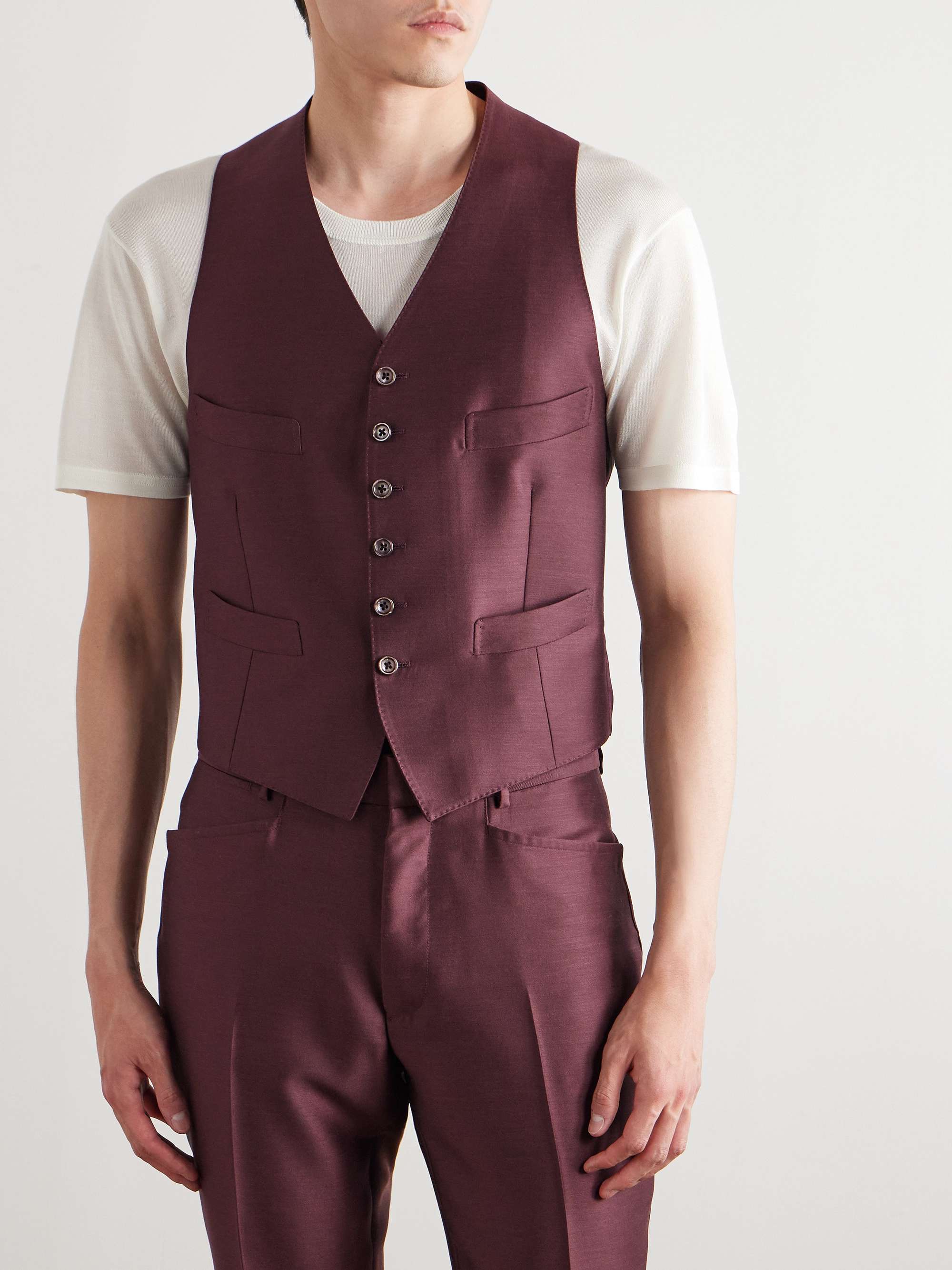Dyllan Wool, Mohair and Silk-Blend Twill Waistcoat view