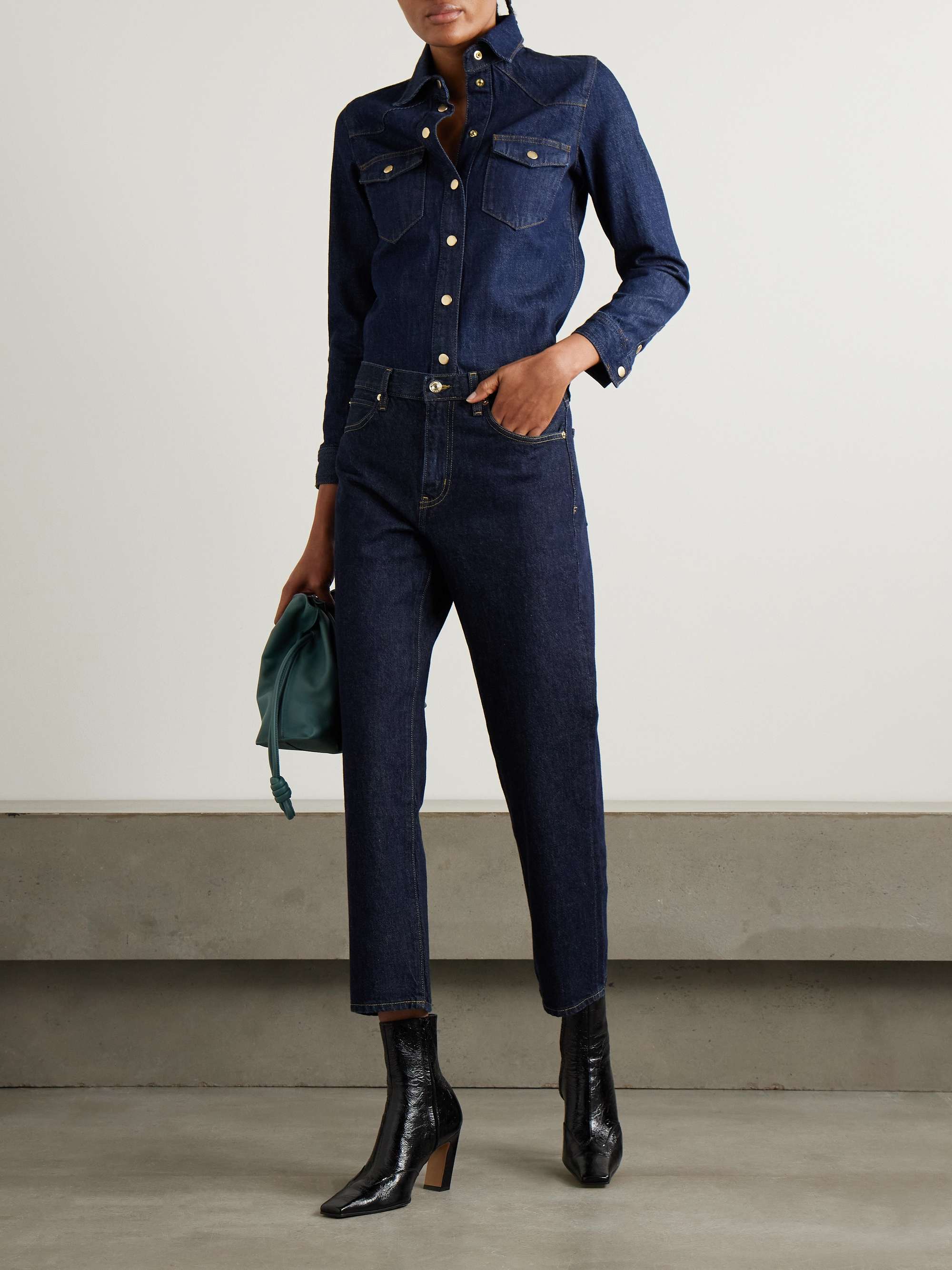 The Hang cropped high-rise straight-leg jeans view