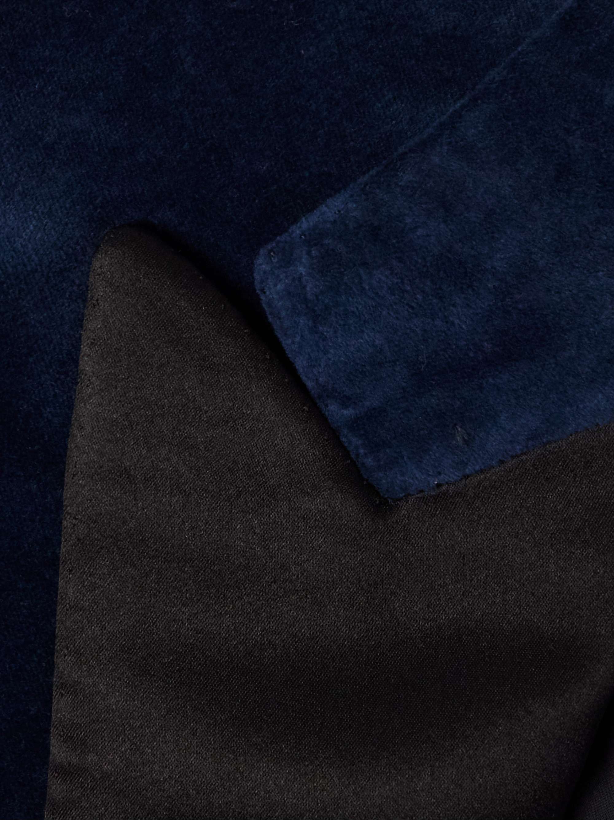 Satin-Trimmed Cotton-Velvet Tuxedo Jacket view
