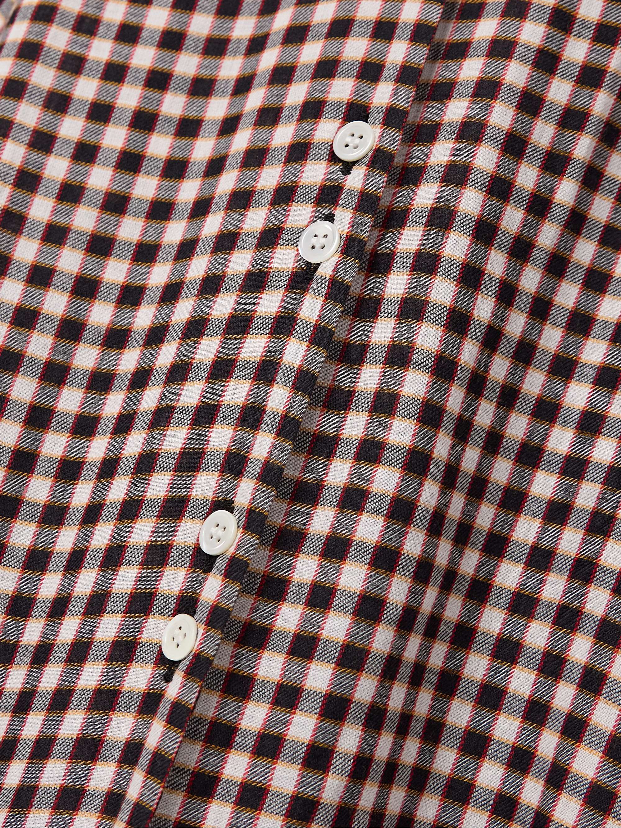 Marielle checked organic cotton-flannel midi dress view