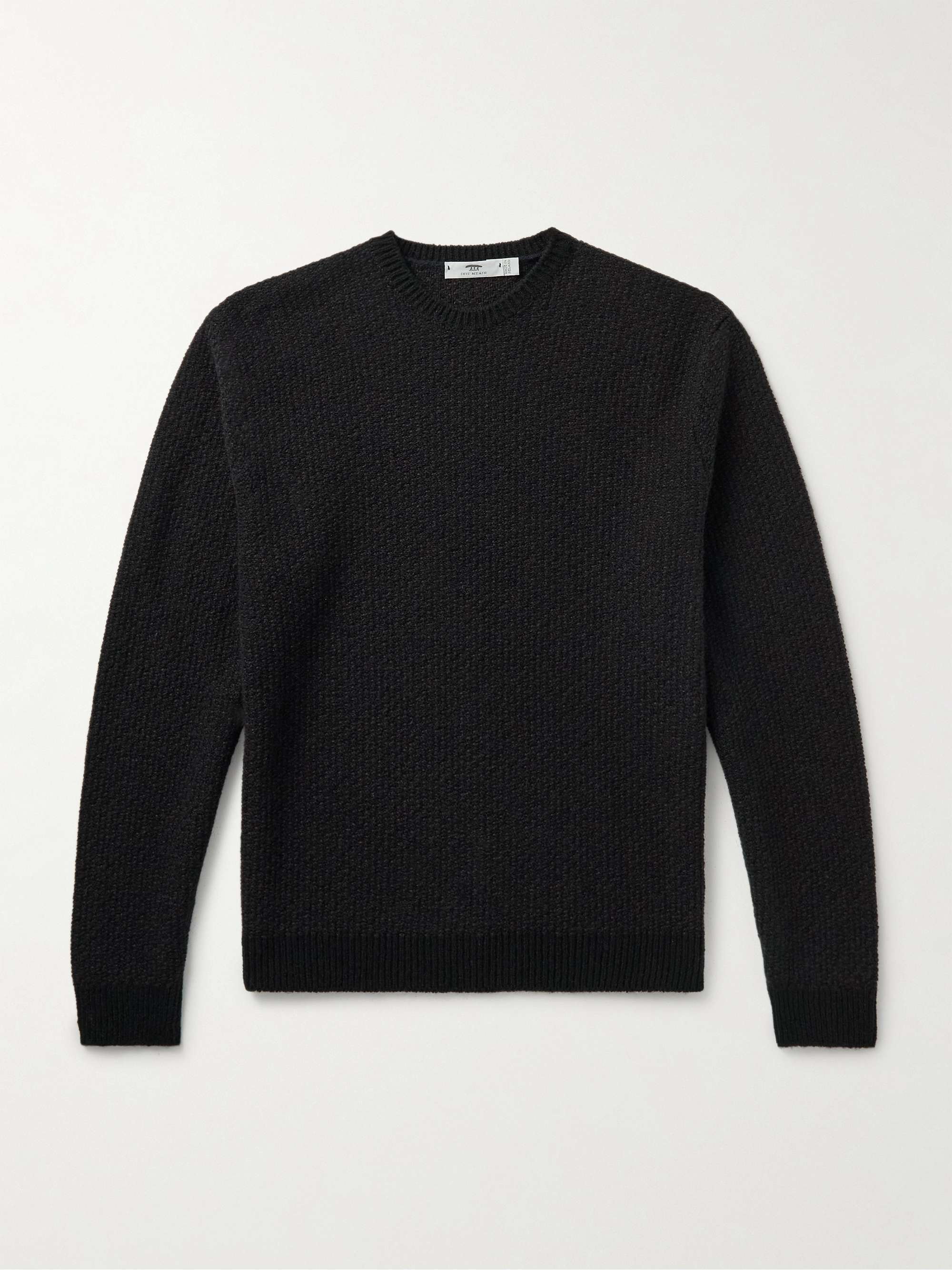 Breidin Honeycomb-Knit Merino Wool and Cashmere-Blend Sweater hero visual