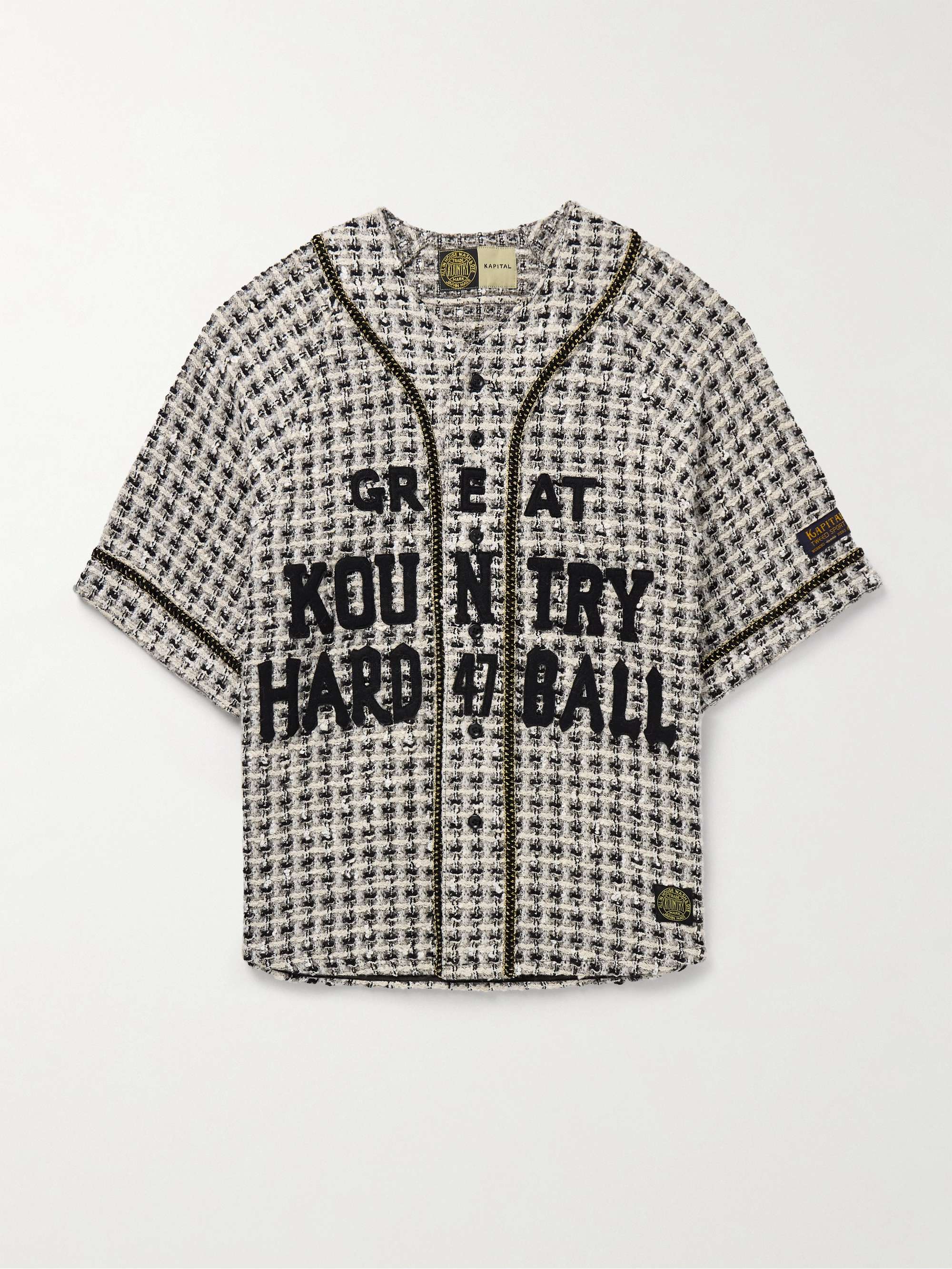 Great Kountry Appliquéd Embroidered Tweed Shirt hero visual