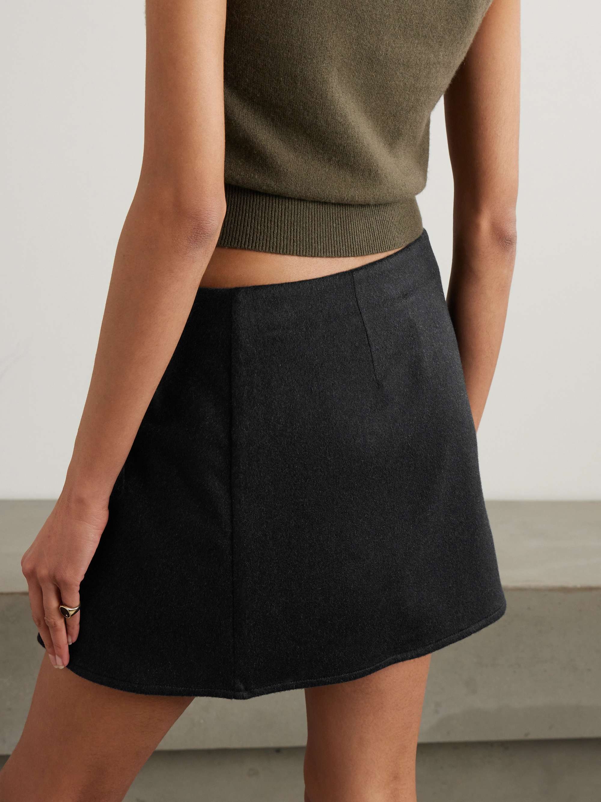 Skardu cashmere wrap mini skirt view