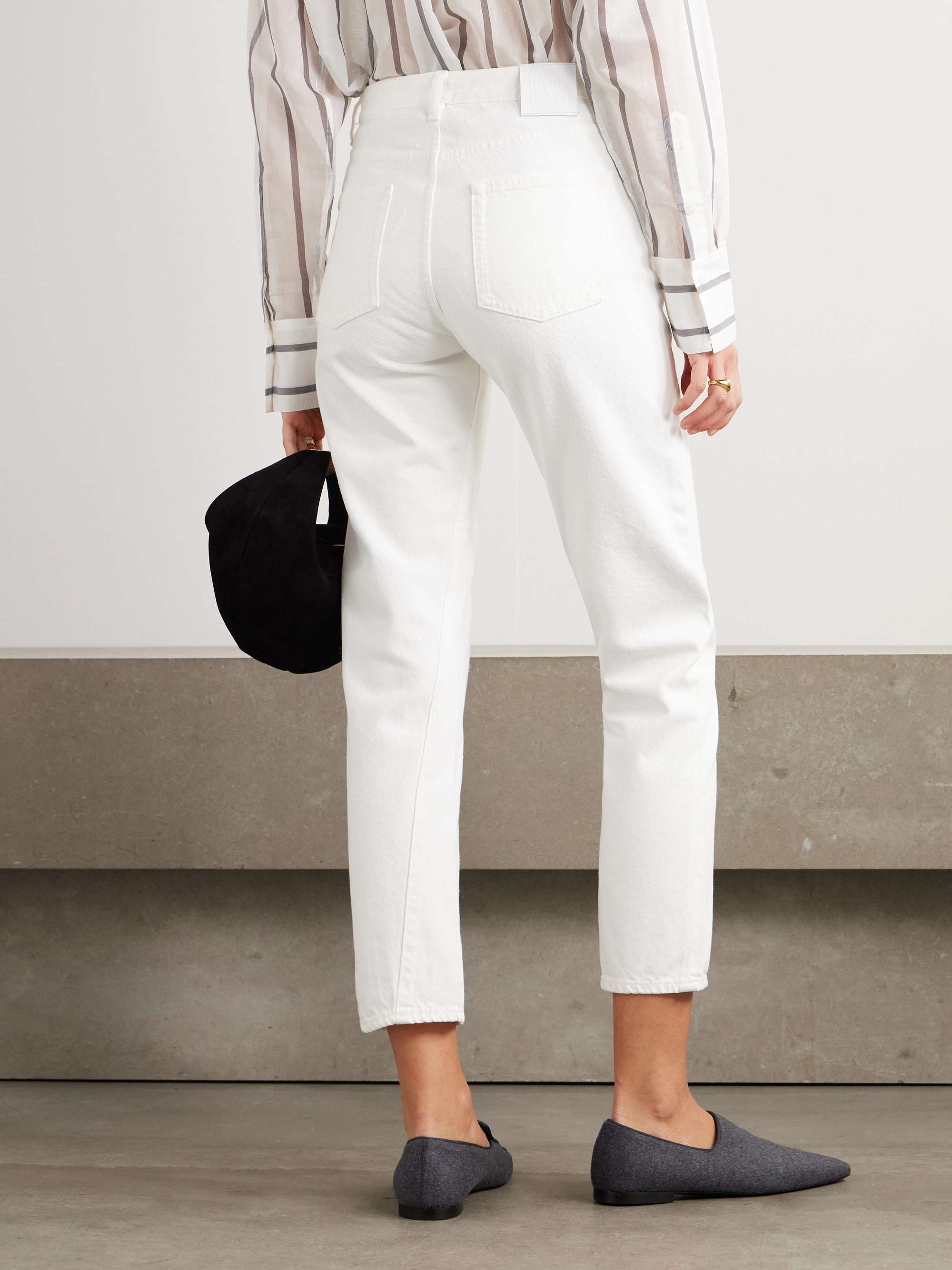 + NET SUSTAIN Twisted Seam high-rise straight-leg organic jeans view
