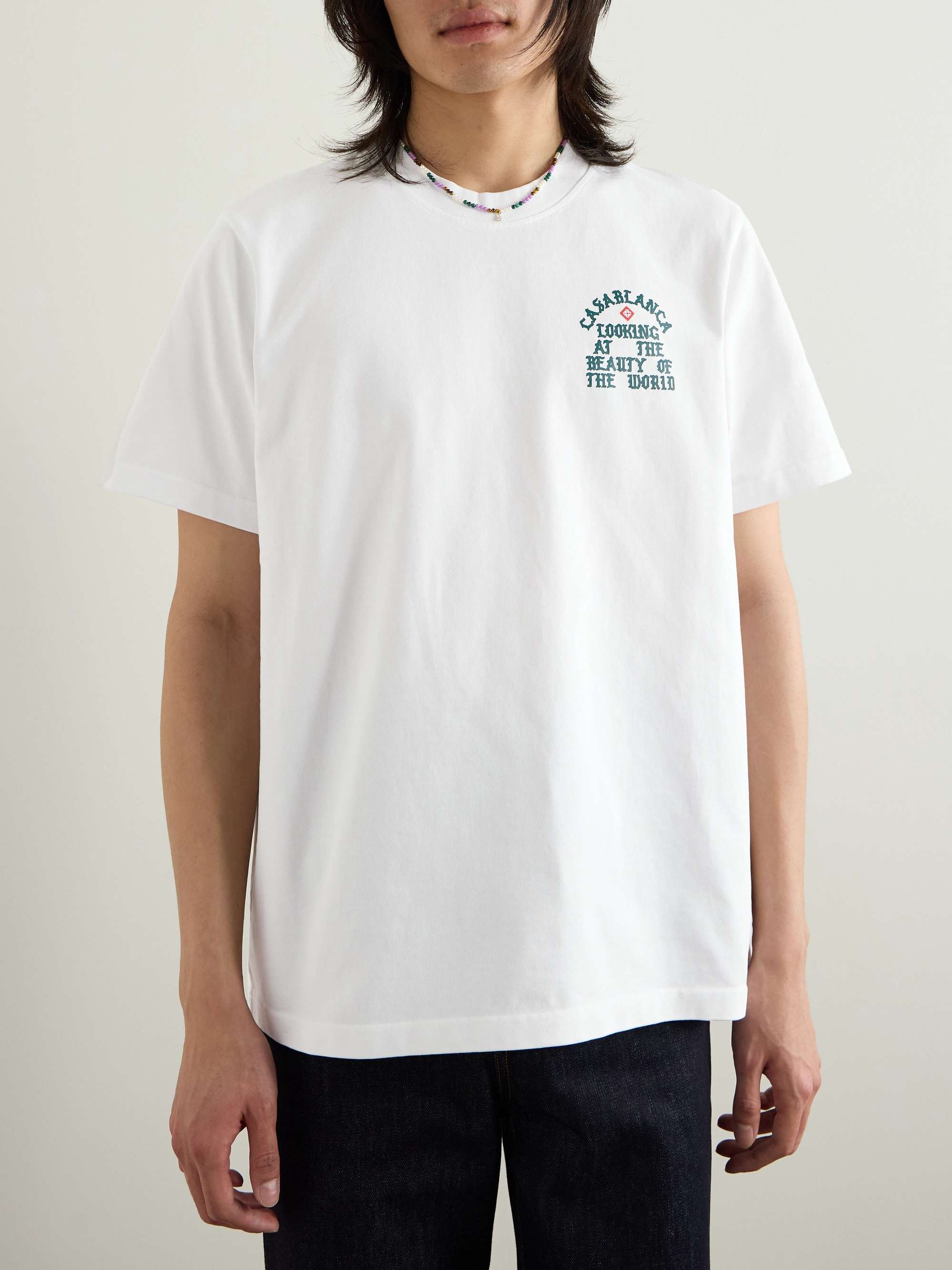 Looking at the Beauty of the World Logo-Print Organic Cotton-Jersey T-Shirt view