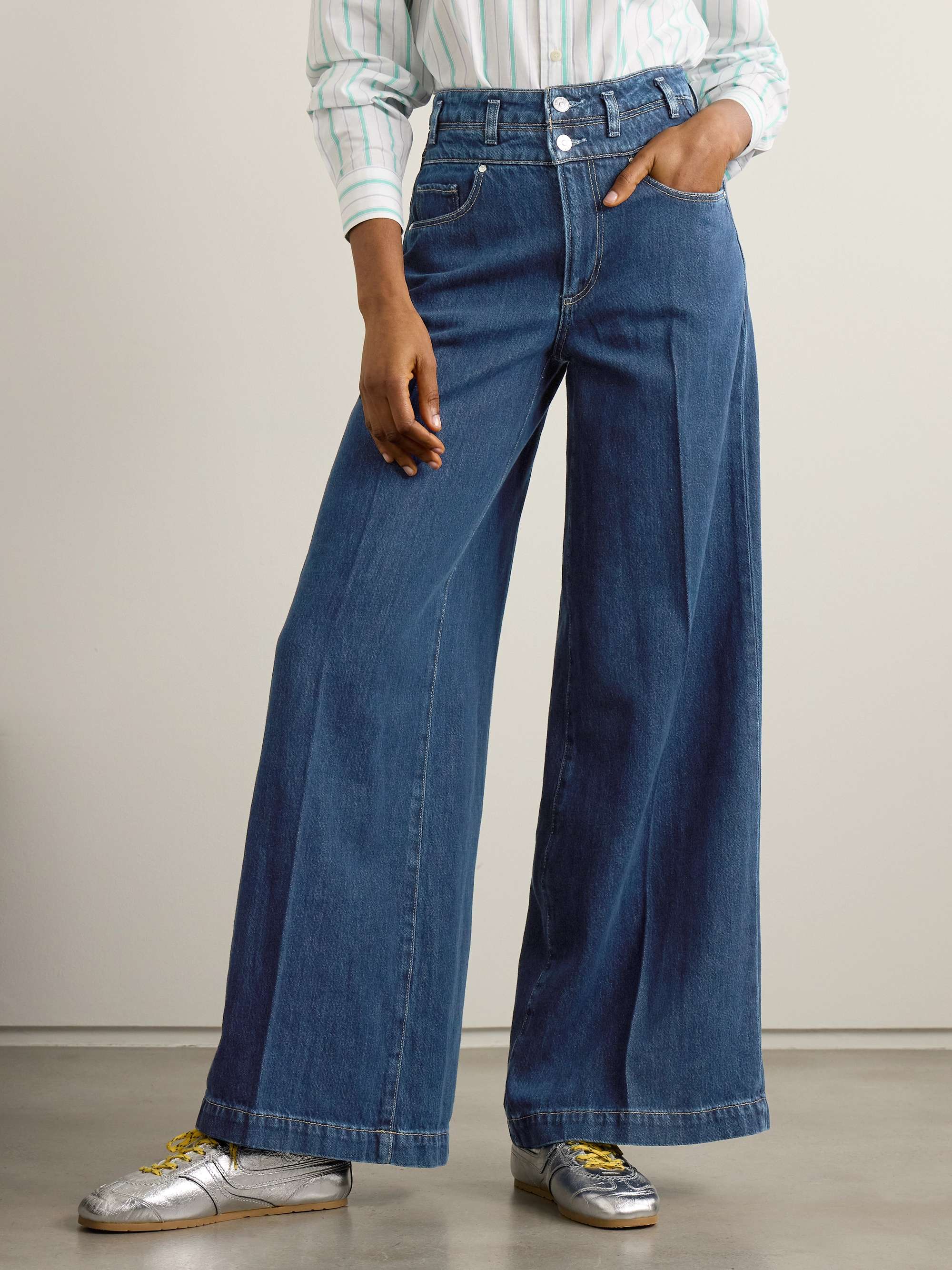 Portial high-rise wide-leg jeans view