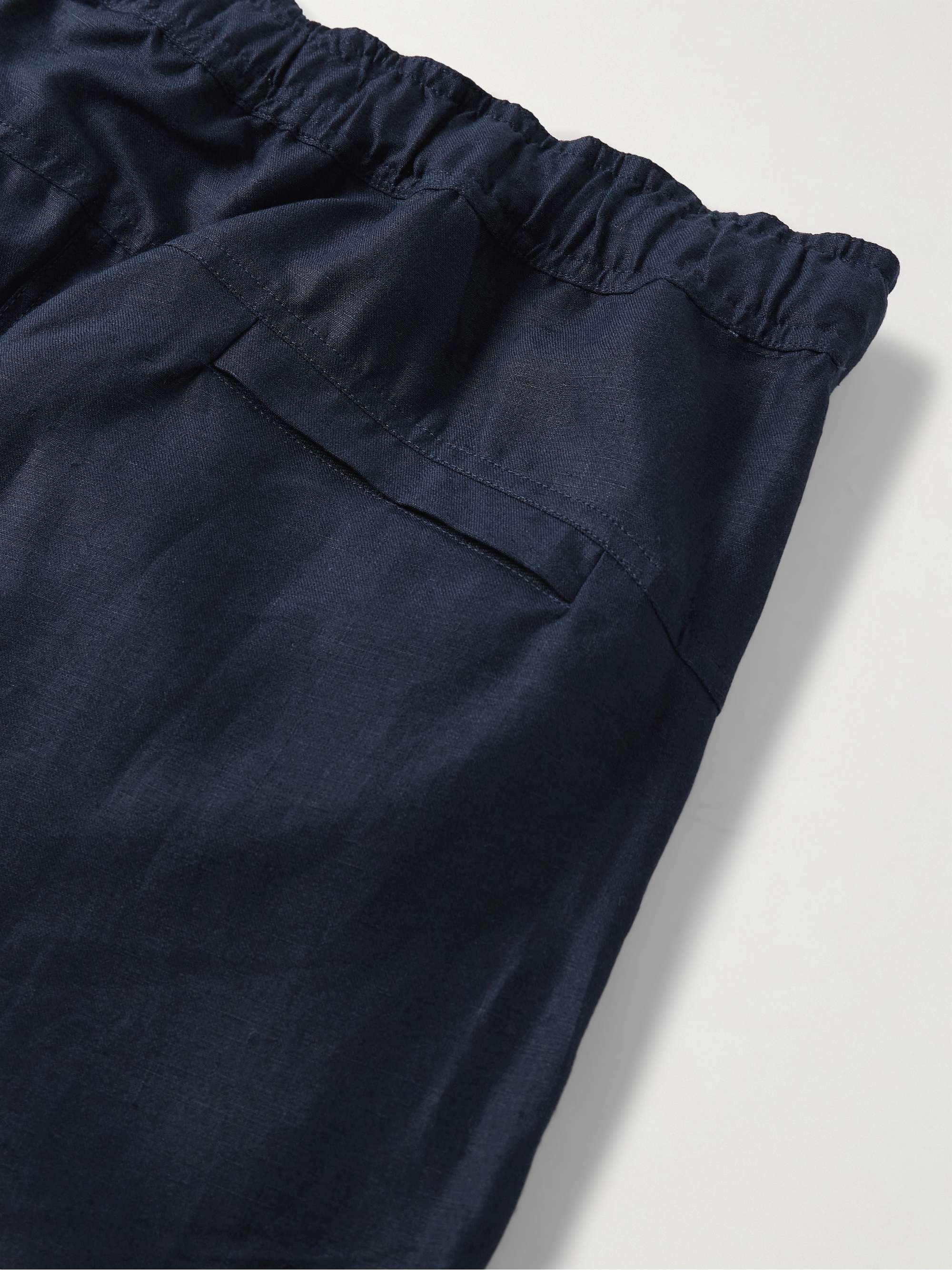 Sydney 2 Slim-Fit Linen Drawstring Trousers view