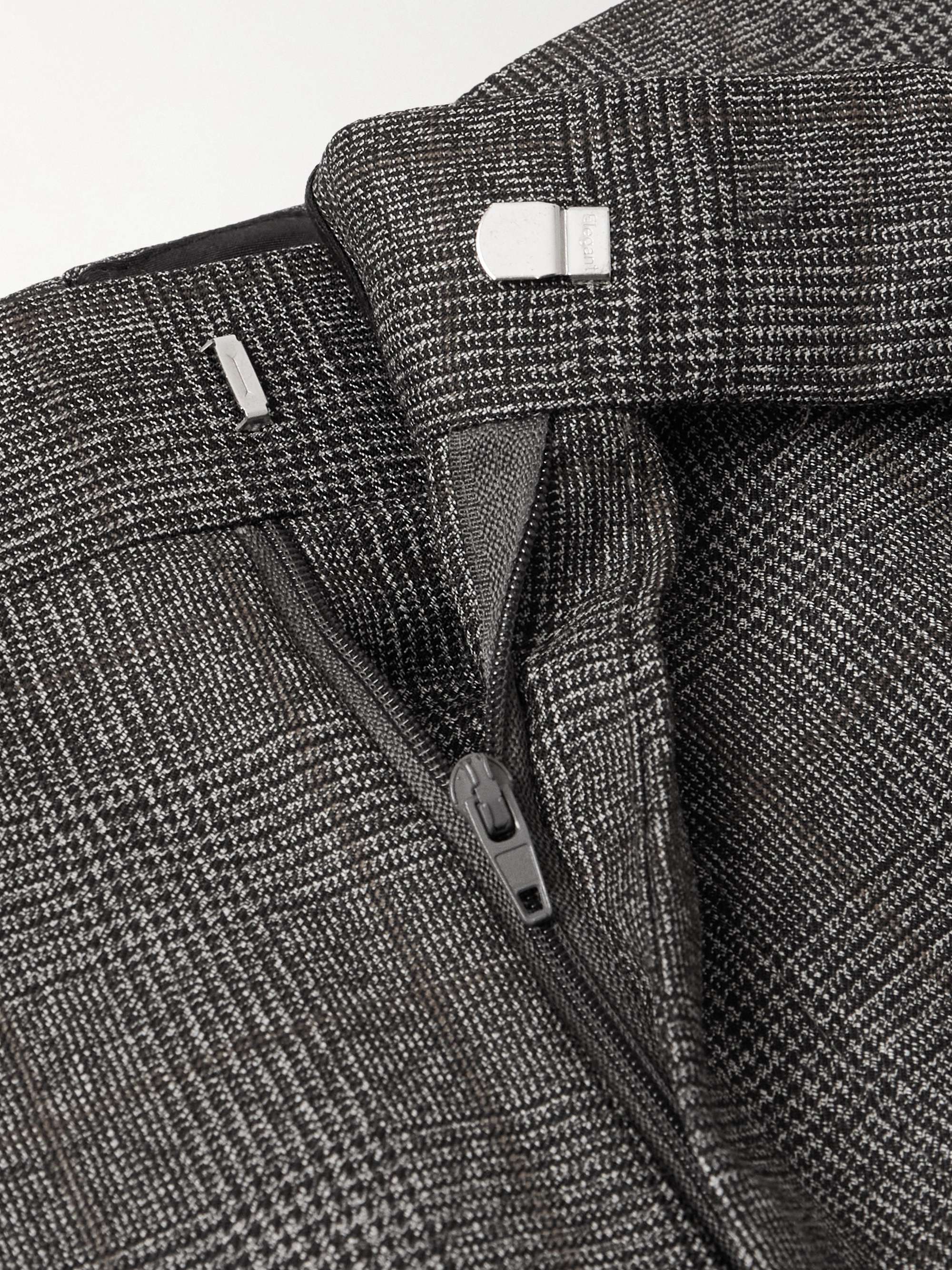 Checked Pleated Wool Trousers view