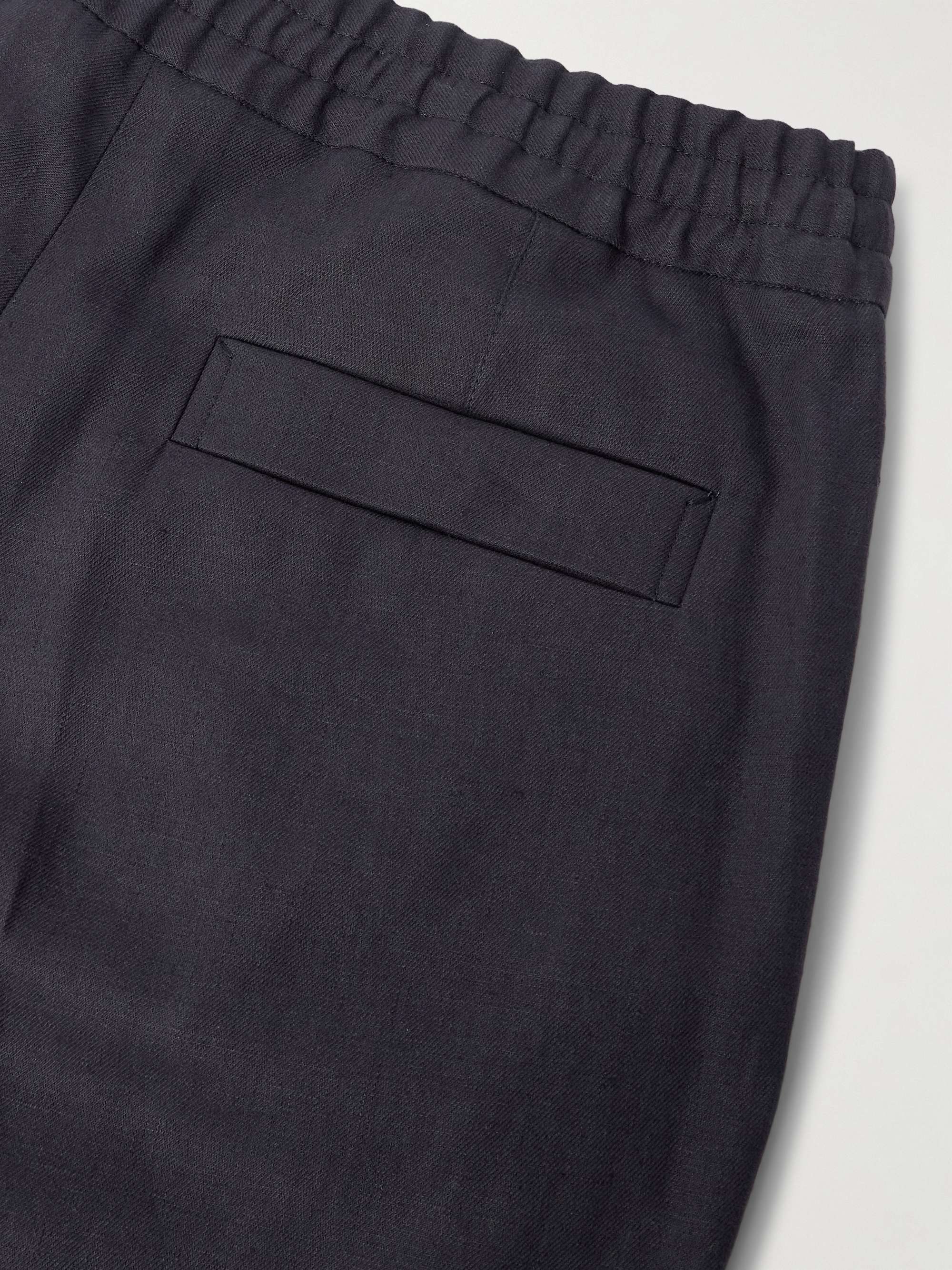 Straight-Leg Linen-Twill Trousers view