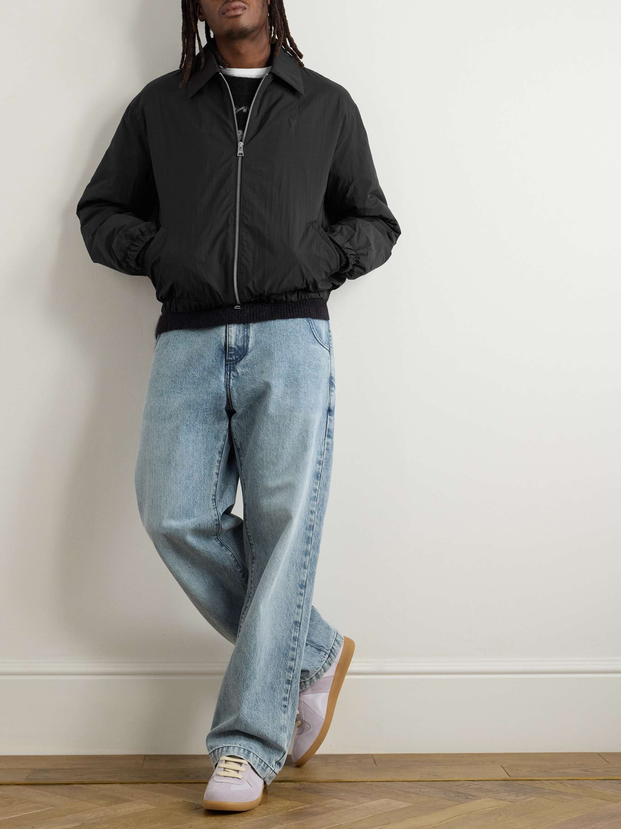 Logo-Print Shell Bomber Jacket view