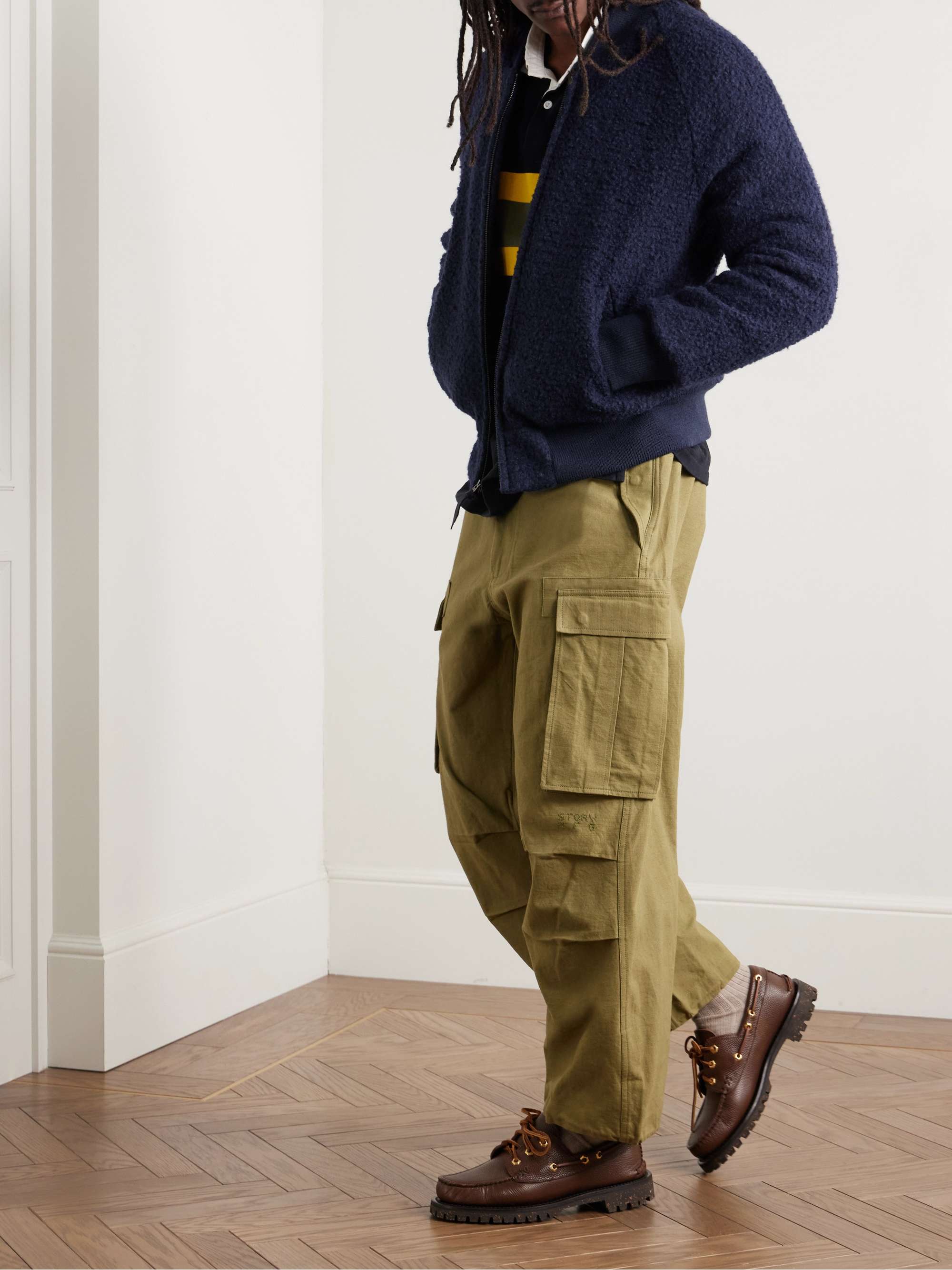 The Jenner Padded Wool-Blend Bouclé Bomber Jacket view