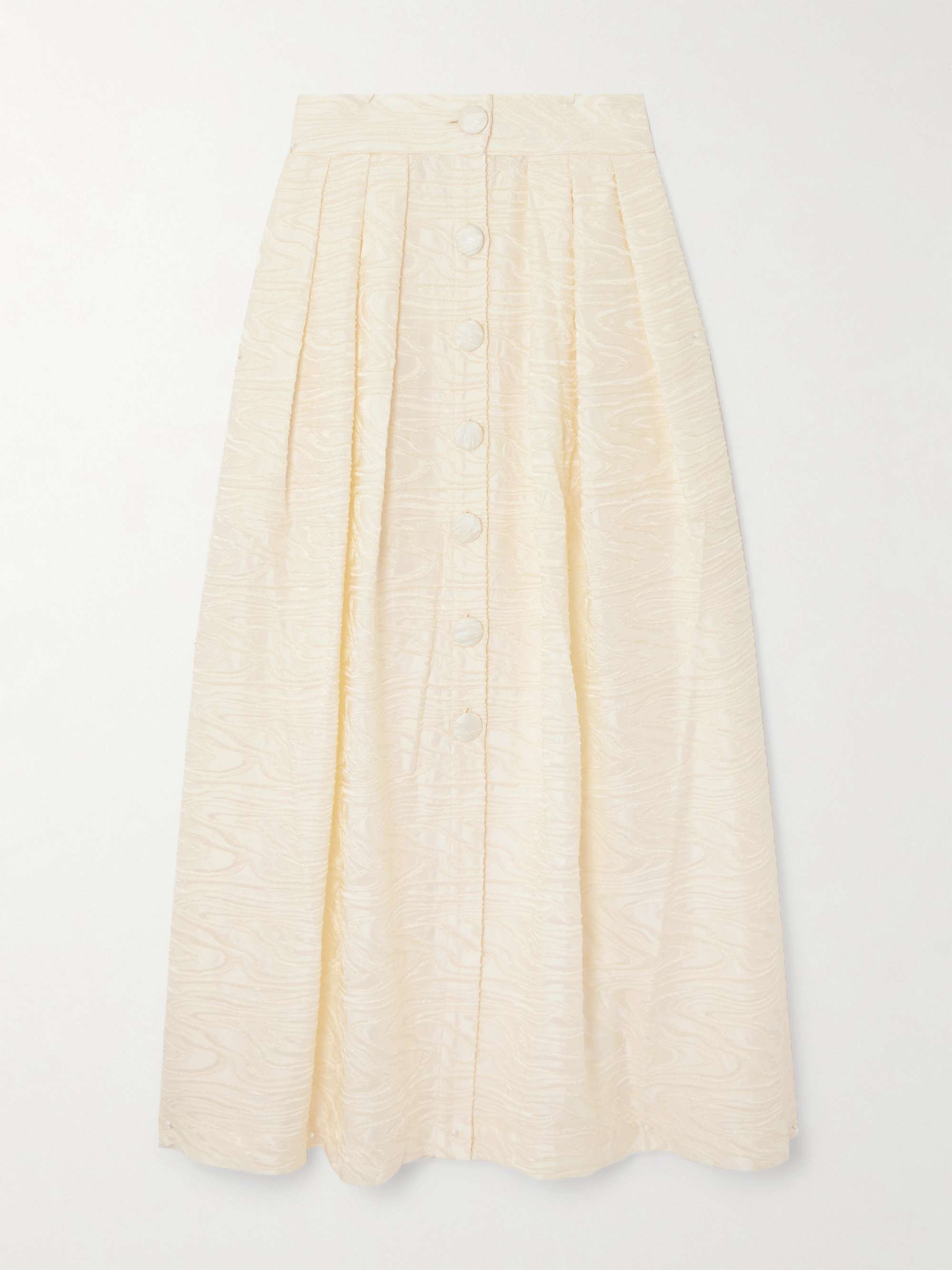 Irving pleated fil coupé woven midi skirt hero visual